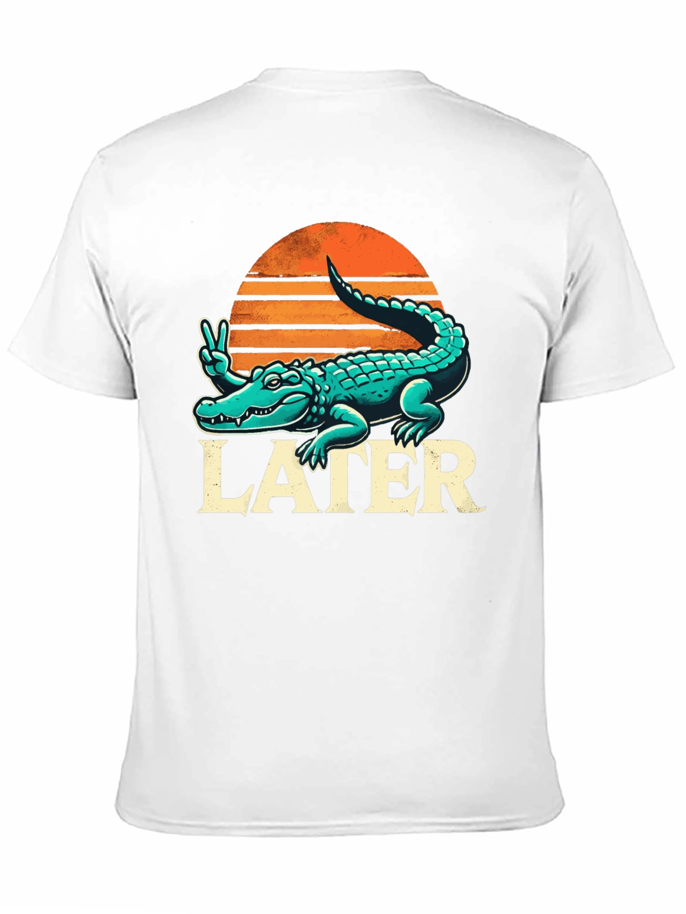 Later Alligator T-Shirt - Peace Out Crocodile Tee