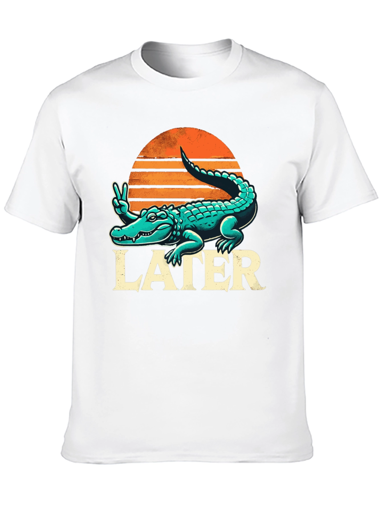 Later Alligator T-Shirt - Peace Out Crocodile Tee