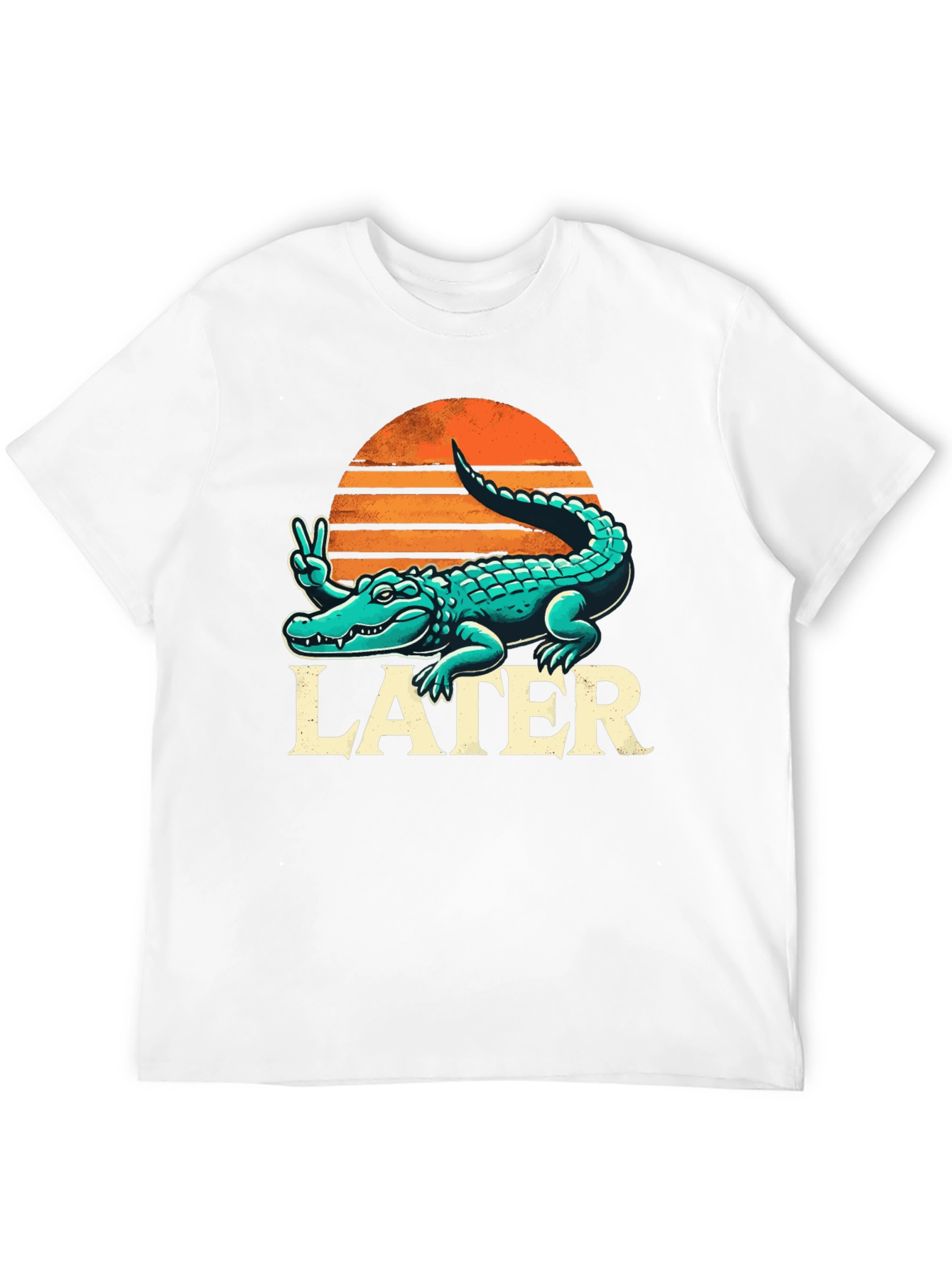 Later Alligator T-Shirt - Peace Out Crocodile Tee