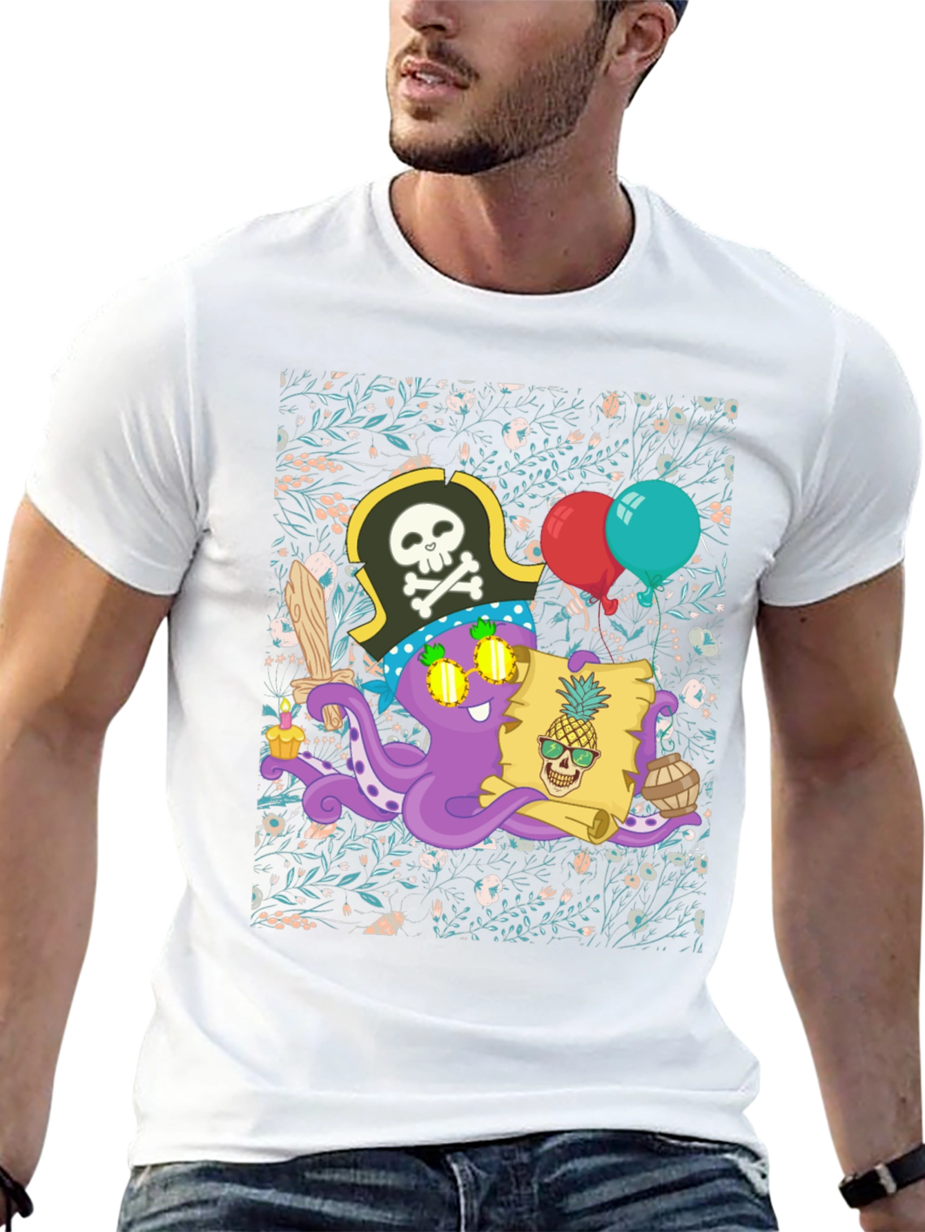 Pirate Octopus Graphic Tee