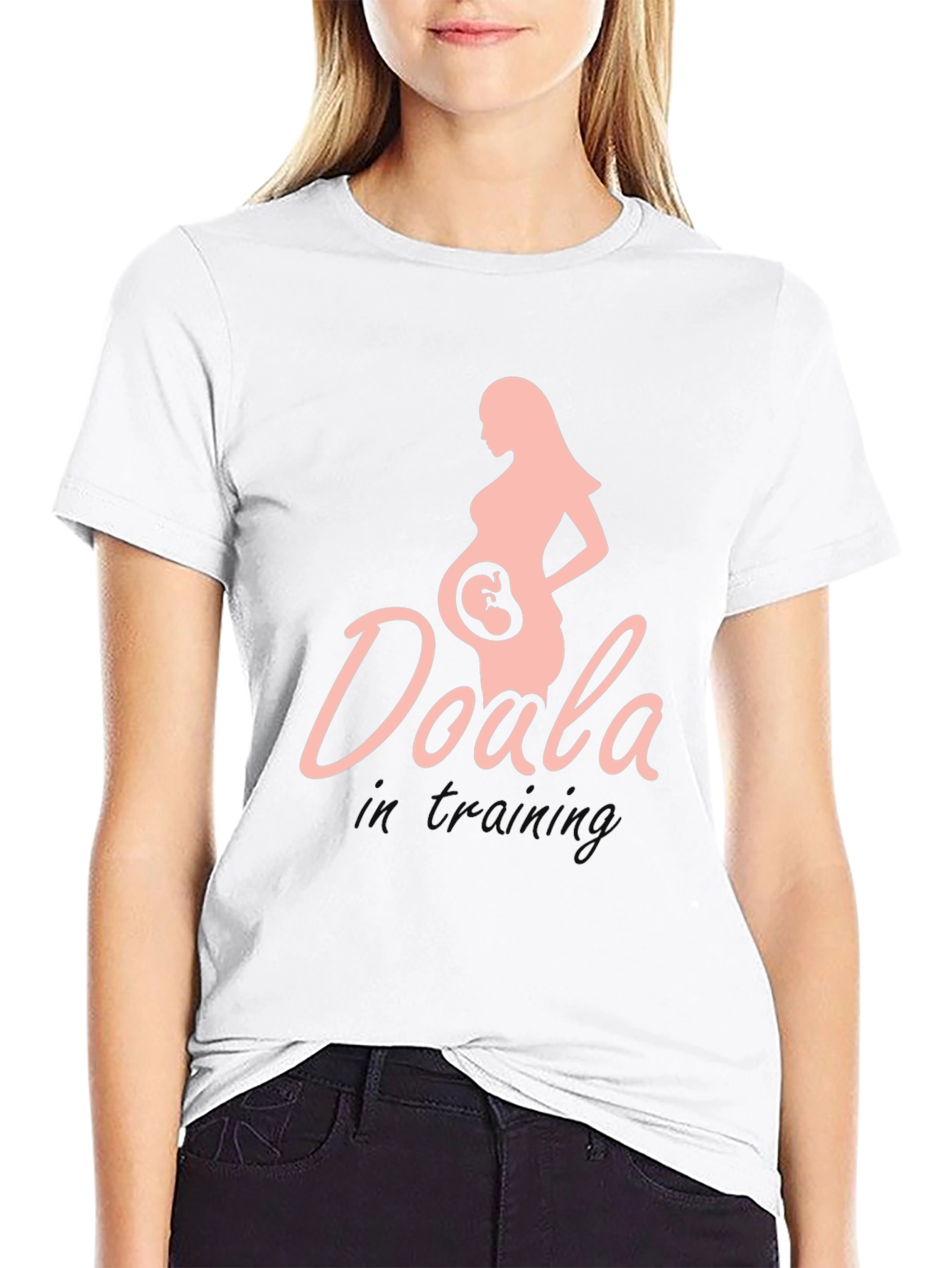 Doula in Training T-Shirt Maternity Design Black