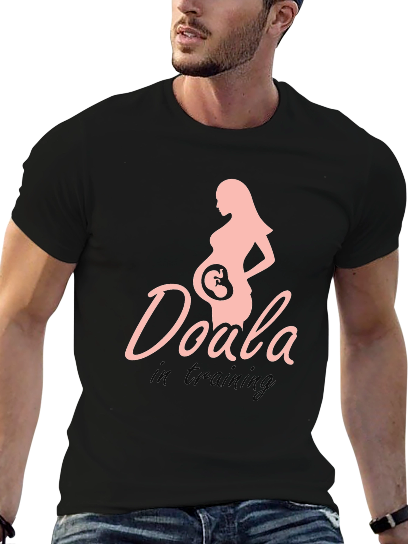Doula in Training T-Shirt Maternity Design Black