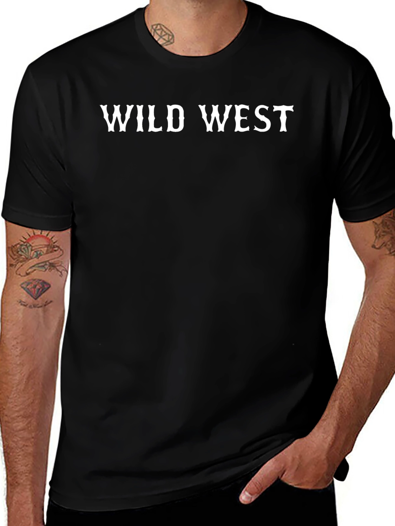 Wild West Black T-Shirt - Cowboy Western Style