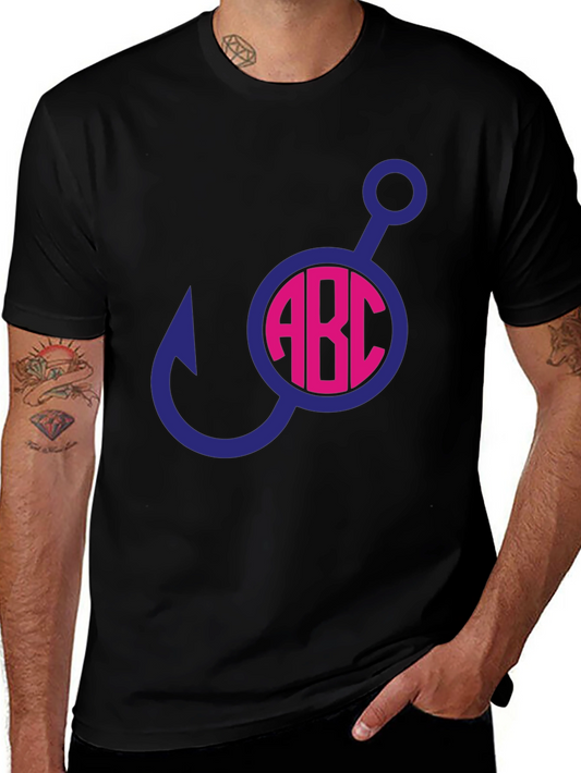 Fishing Hook Initial T-Shirt