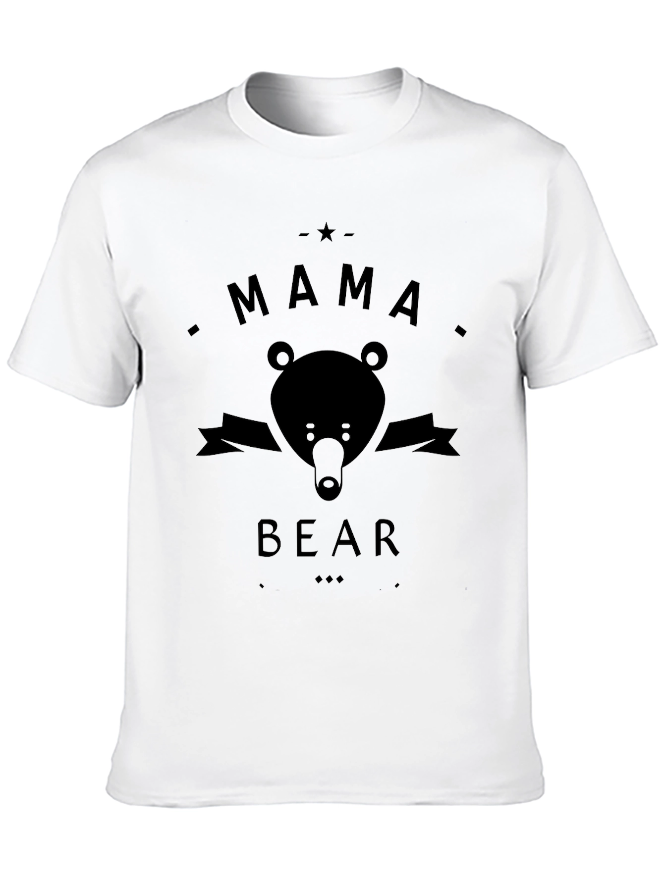 Mama Bear Black Graphic T-Shirt