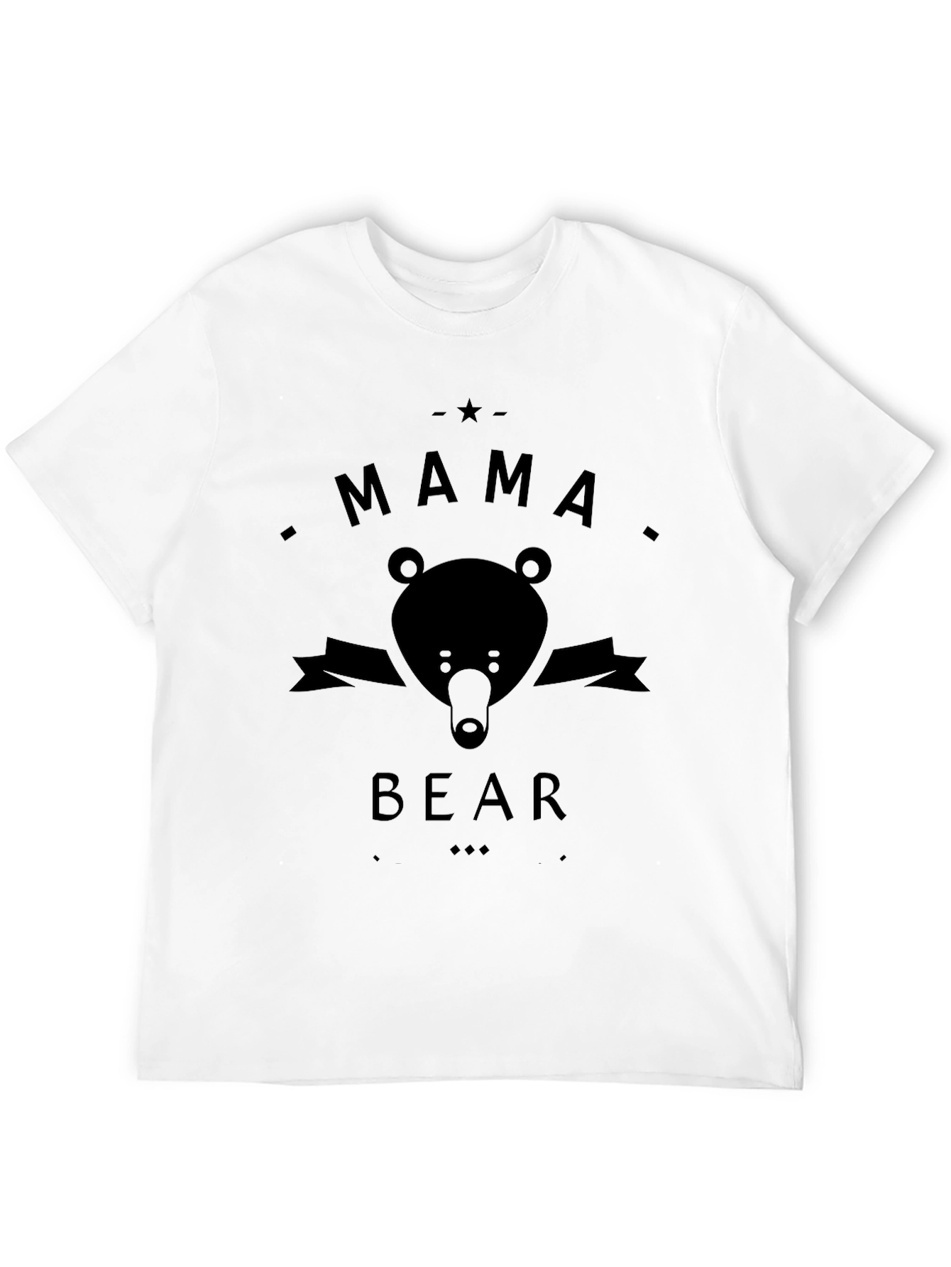 Mama Bear Black Graphic T-Shirt