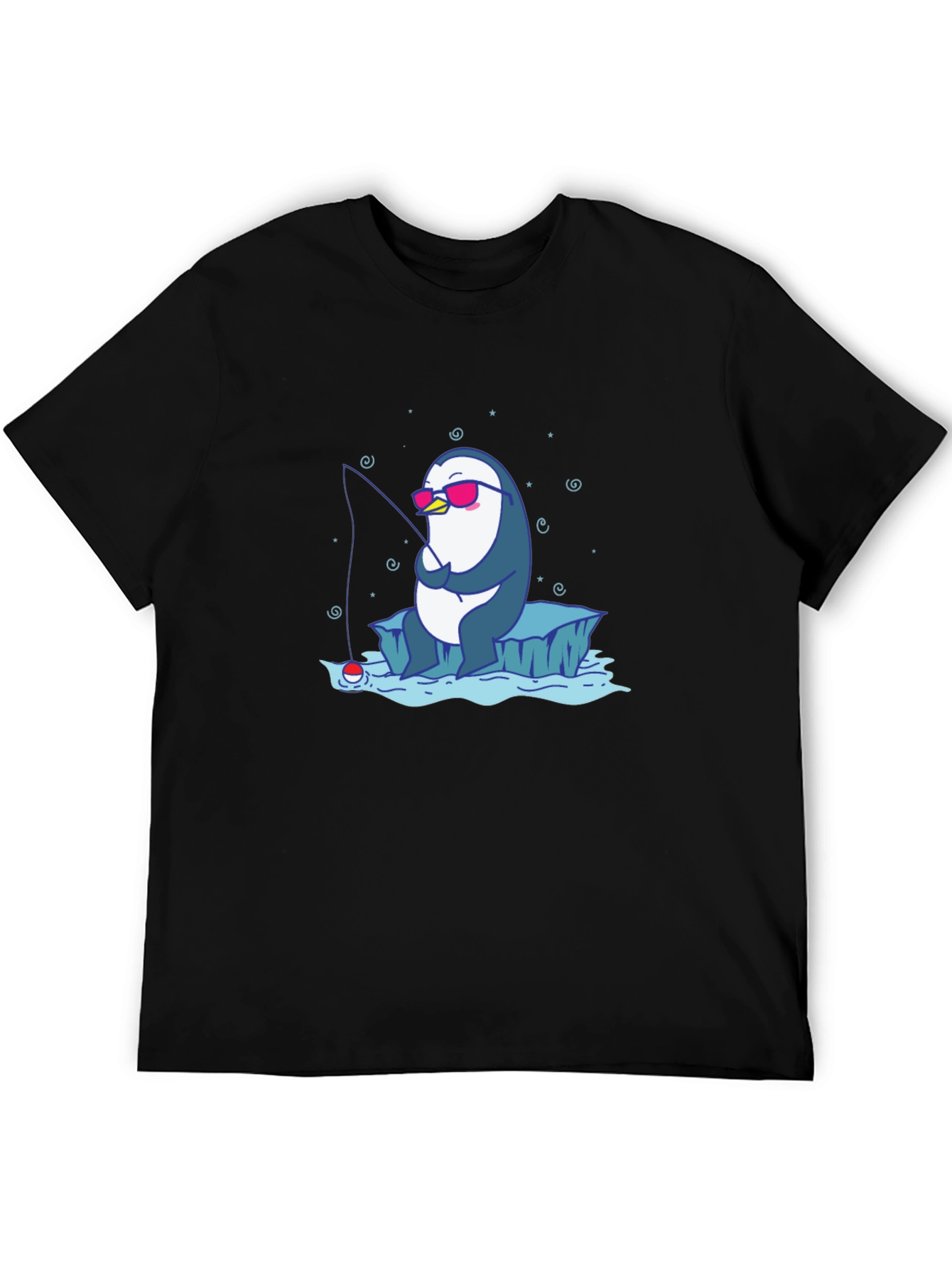 Cool Penguin Fishing T-Shirt