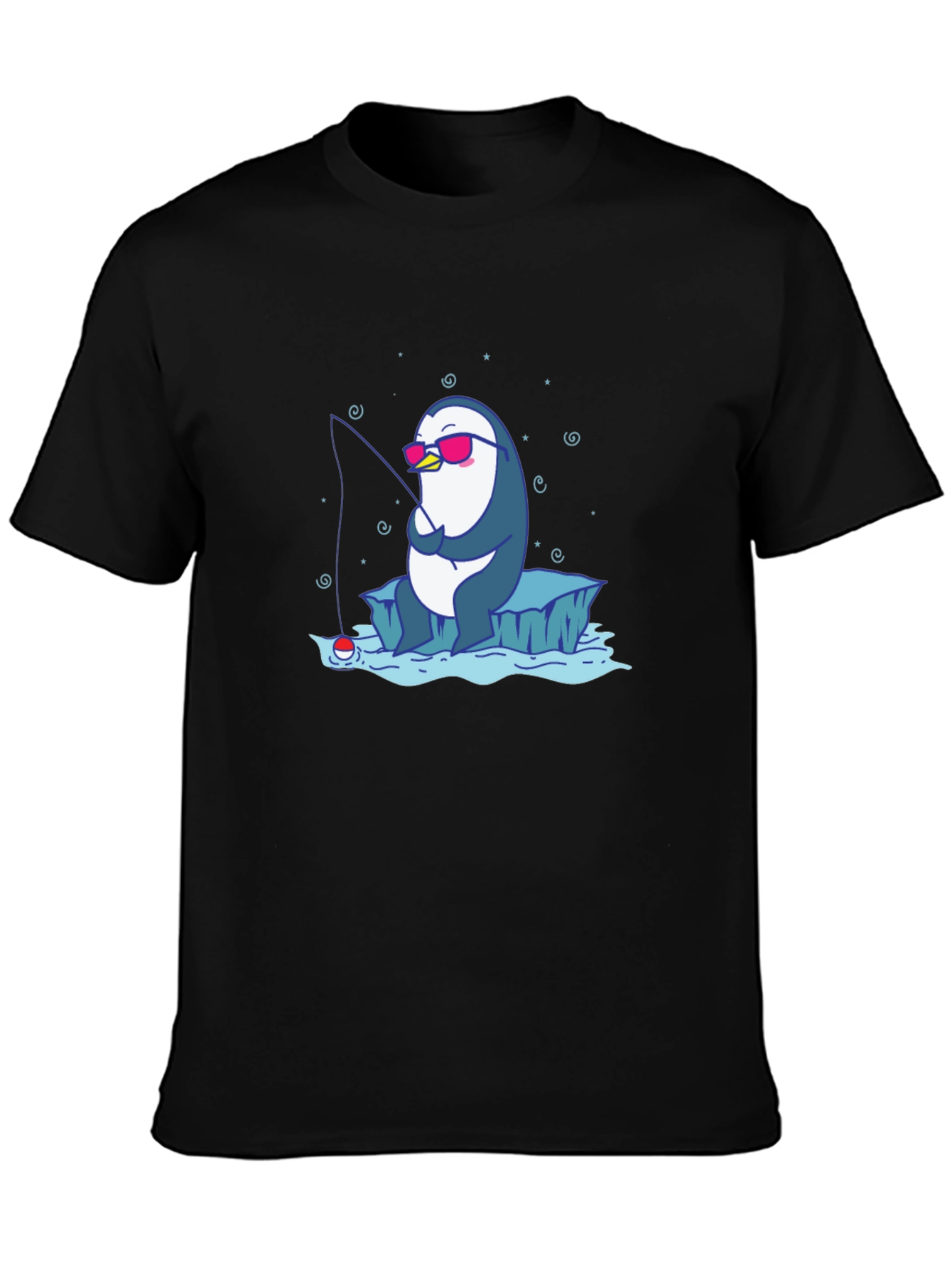 Cool Penguin Fishing T-Shirt