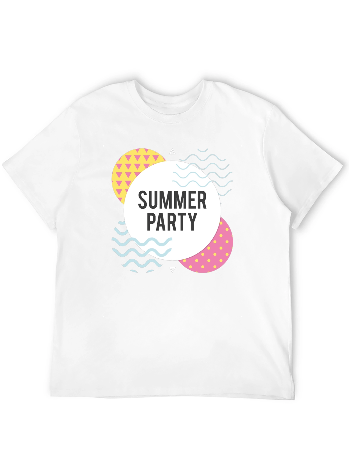 Summer Party Graphic Tee - Black Cotton Casual T-Shirt