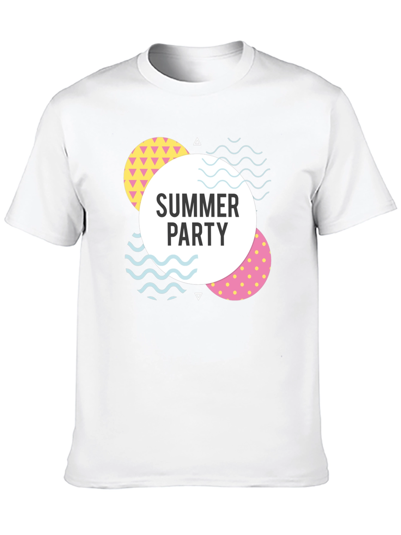 Summer Party Graphic Tee - Black Cotton Casual T-Shirt