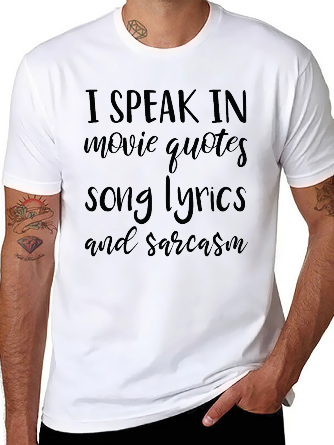 Sarcastic Movie Quotes & Song Lyrics T-Shirt