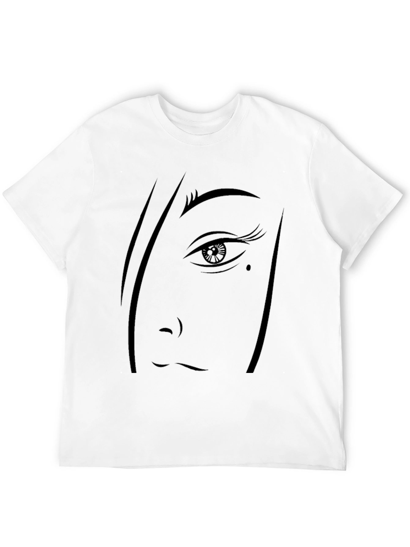 Graphic Face Print Black T-Shirt