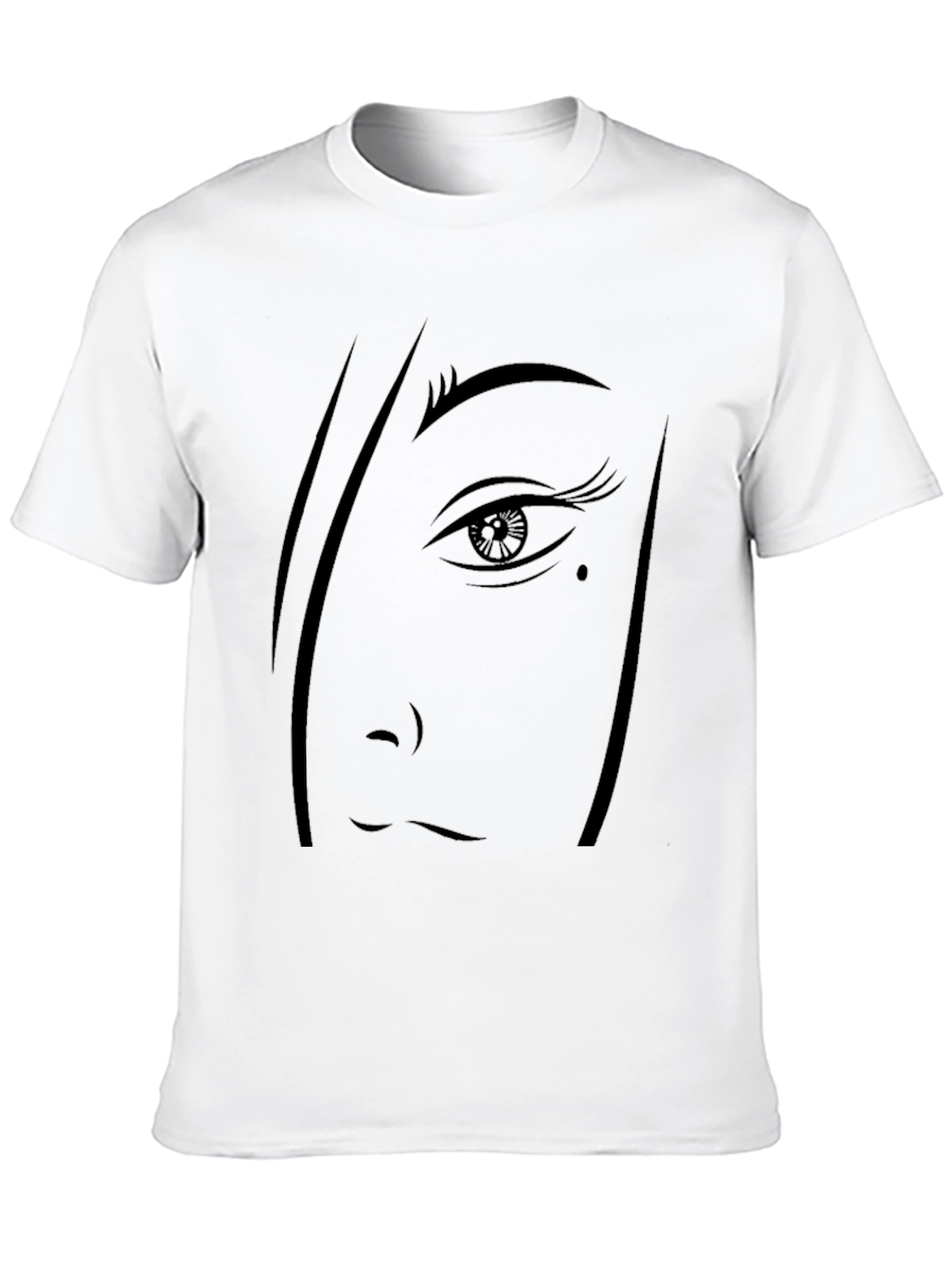Graphic Face Print Black T-Shirt