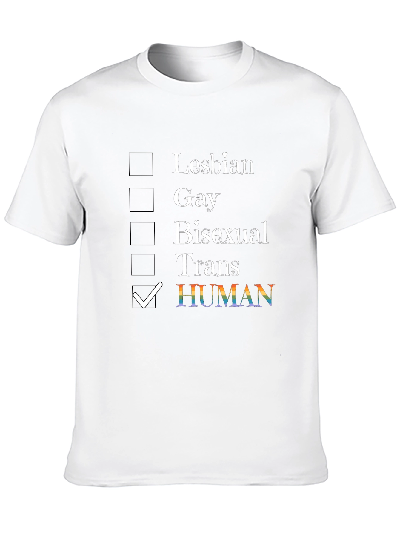 Human LGBTQ+ Pride T-Shirt - Equality & Support