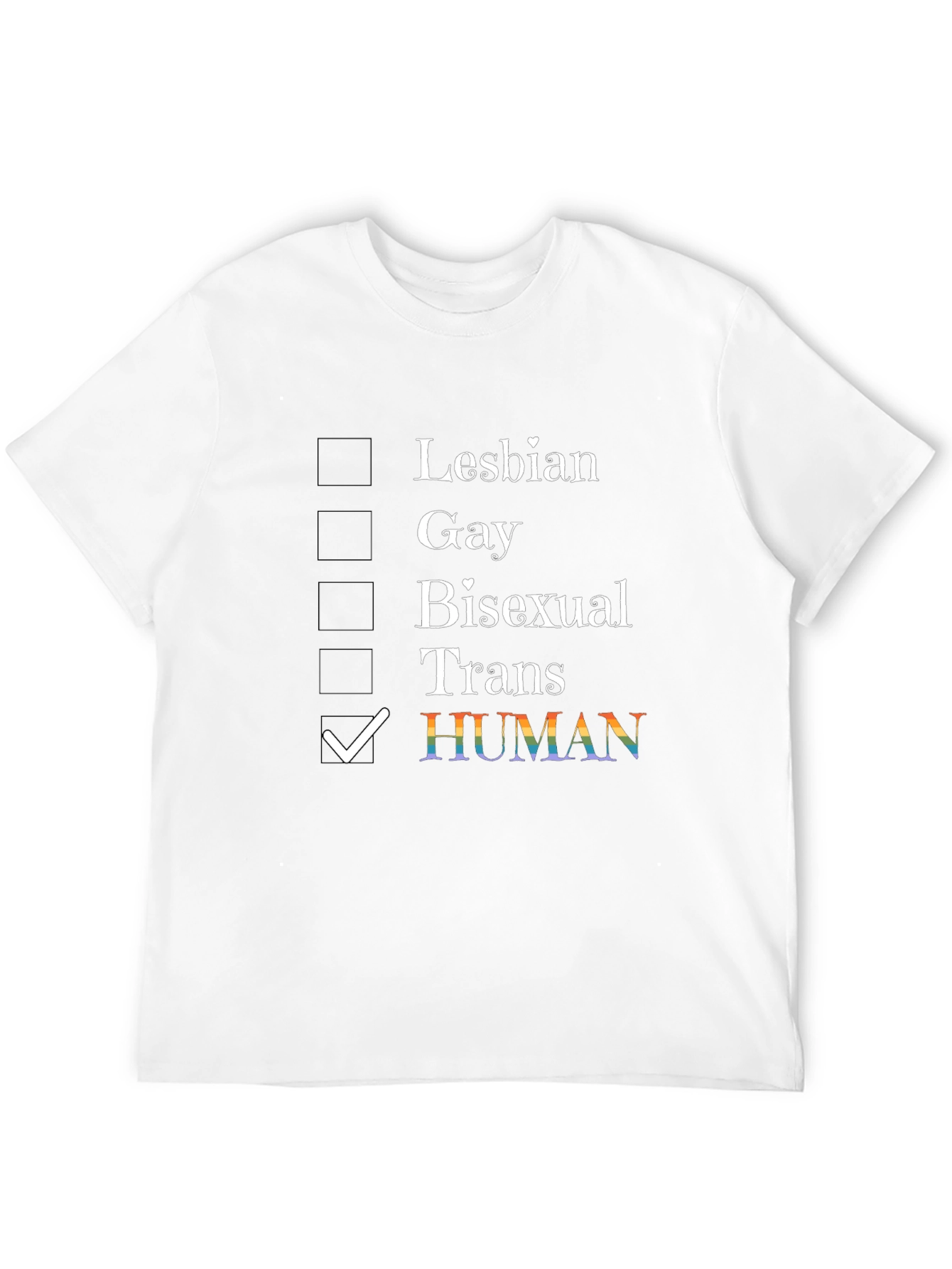 Human LGBTQ+ Pride T-Shirt - Equality & Support