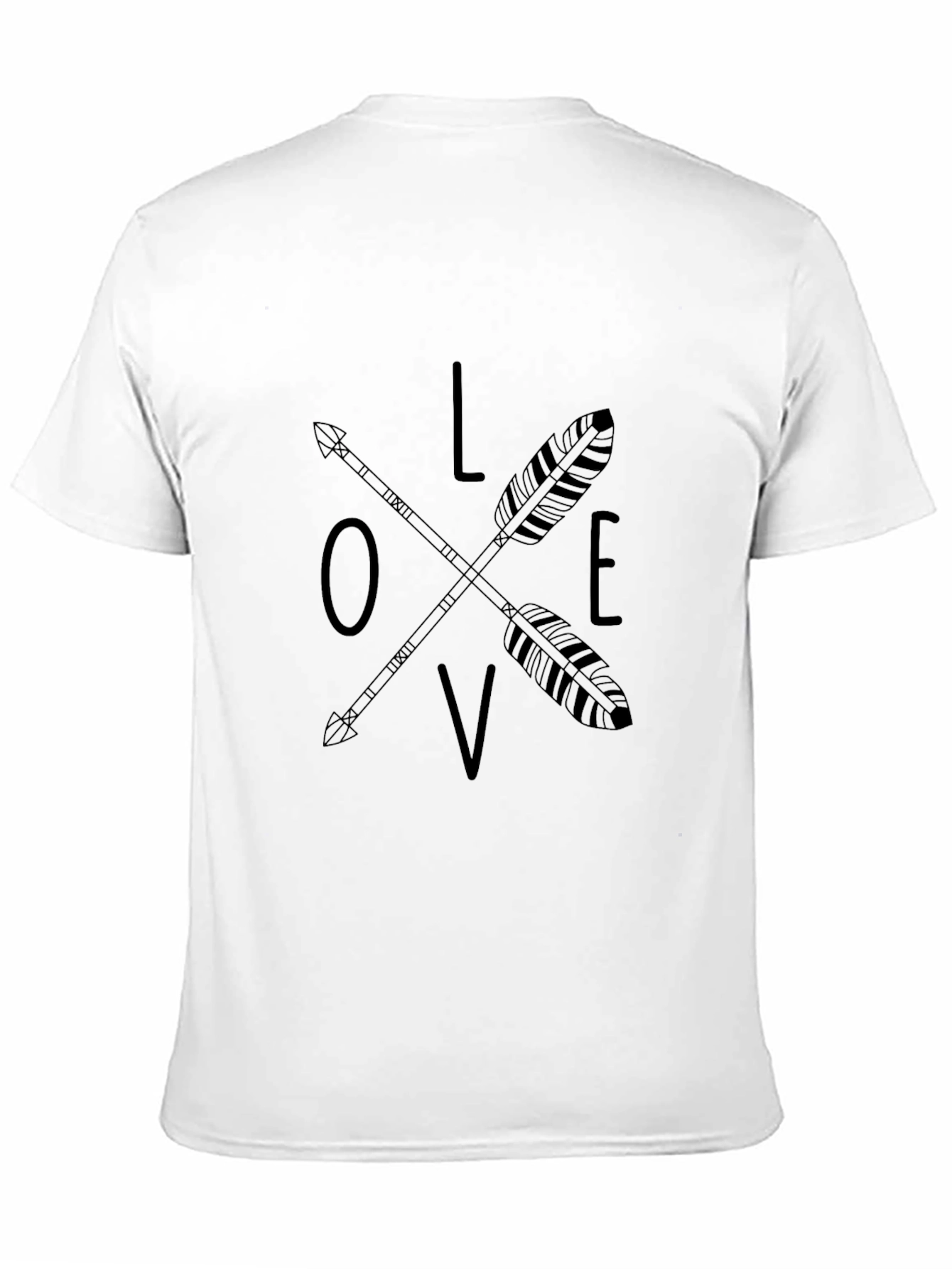 Love Arrow Graphic Tee - Black Casual T-Shirt