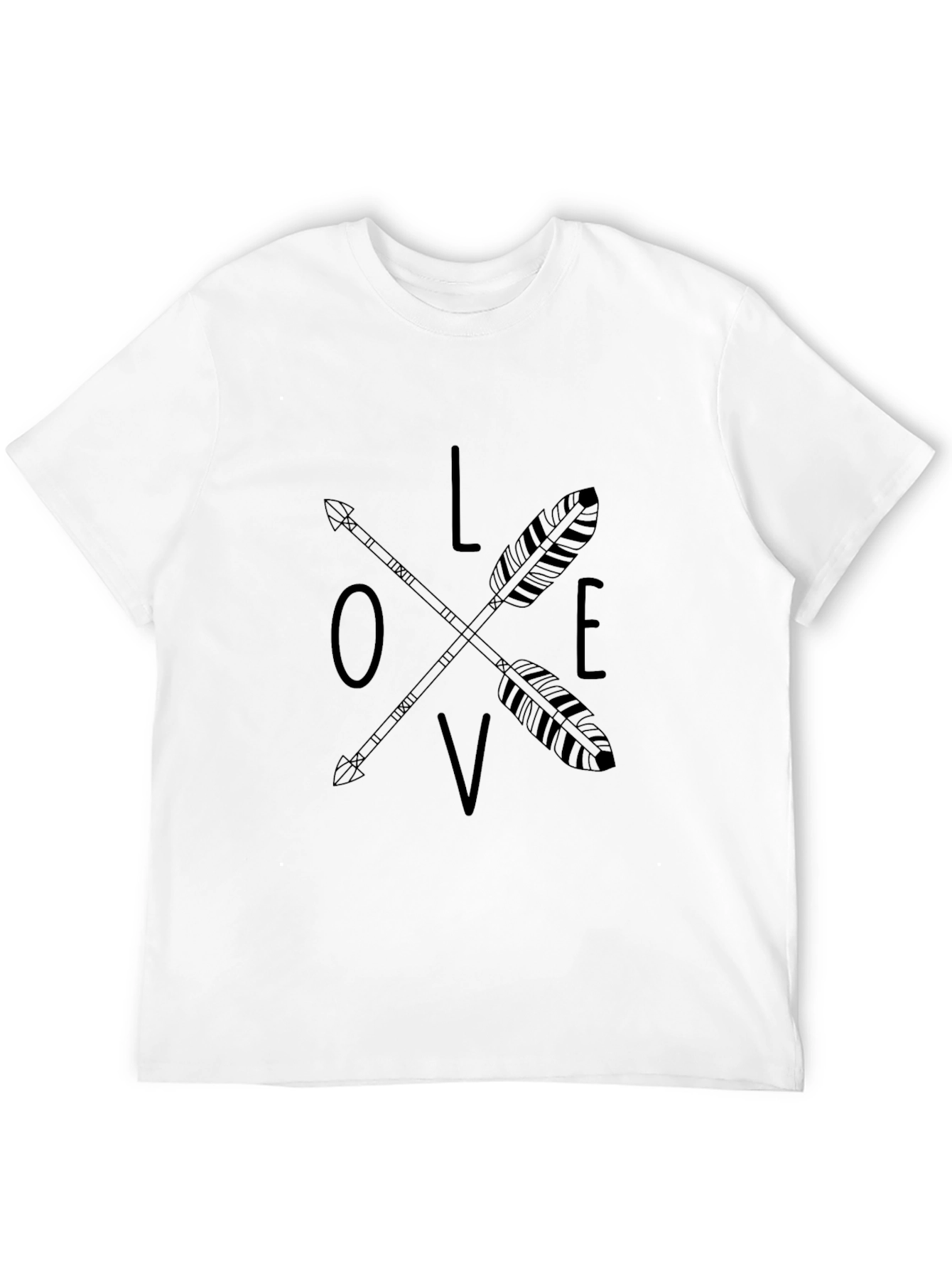 Love Arrow Graphic Tee - Black Casual T-Shirt
