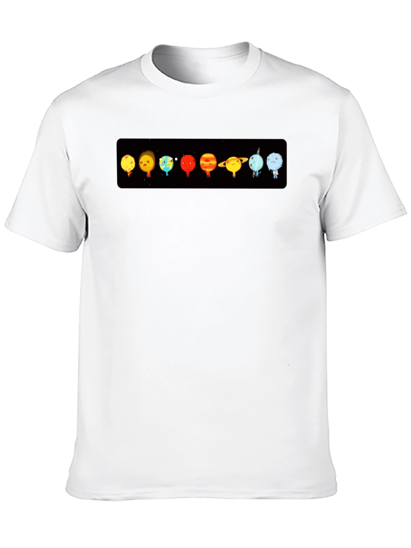 Planets Graphic Print Black T-Shirt