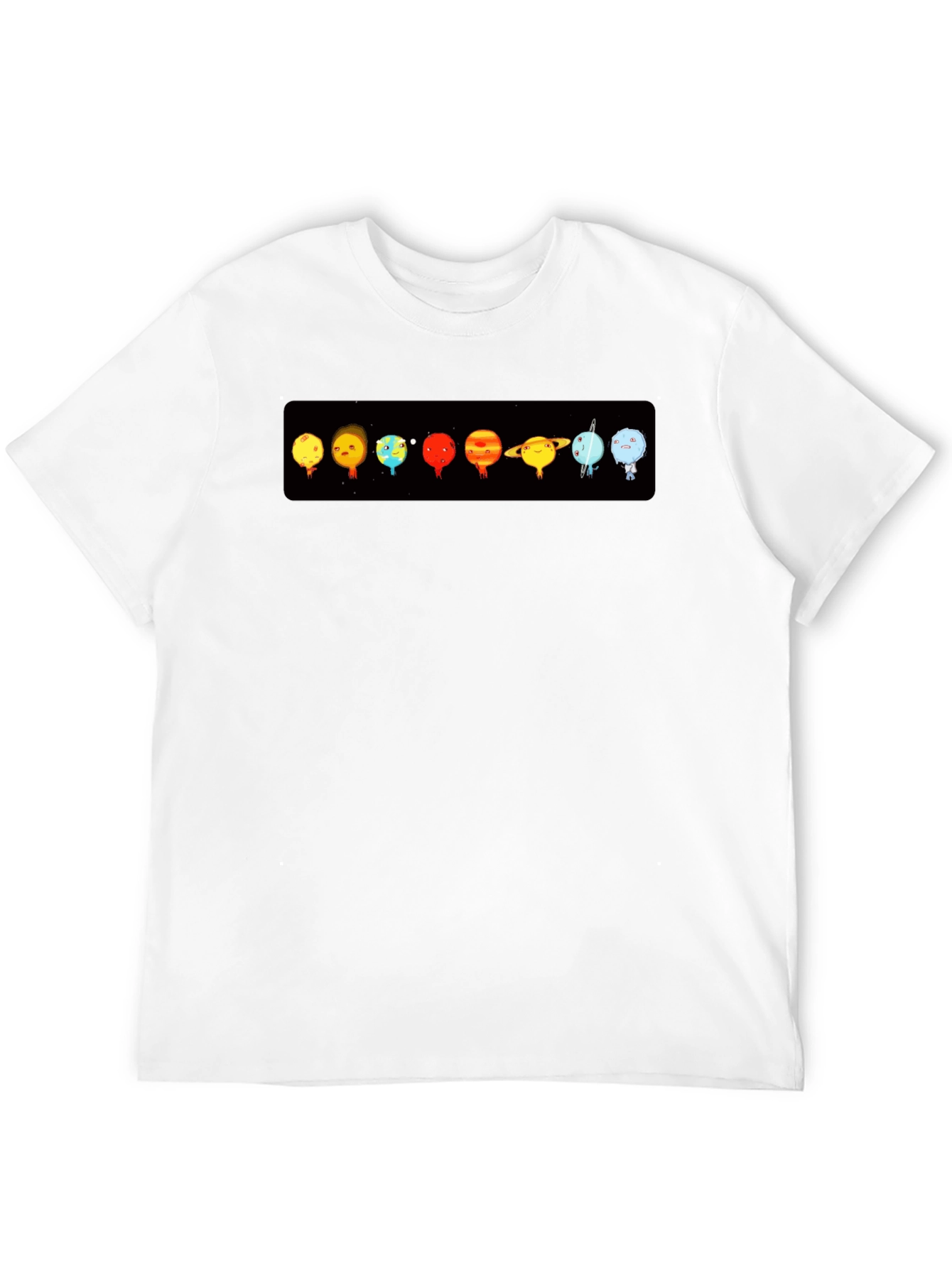 Planets Graphic Print Black T-Shirt