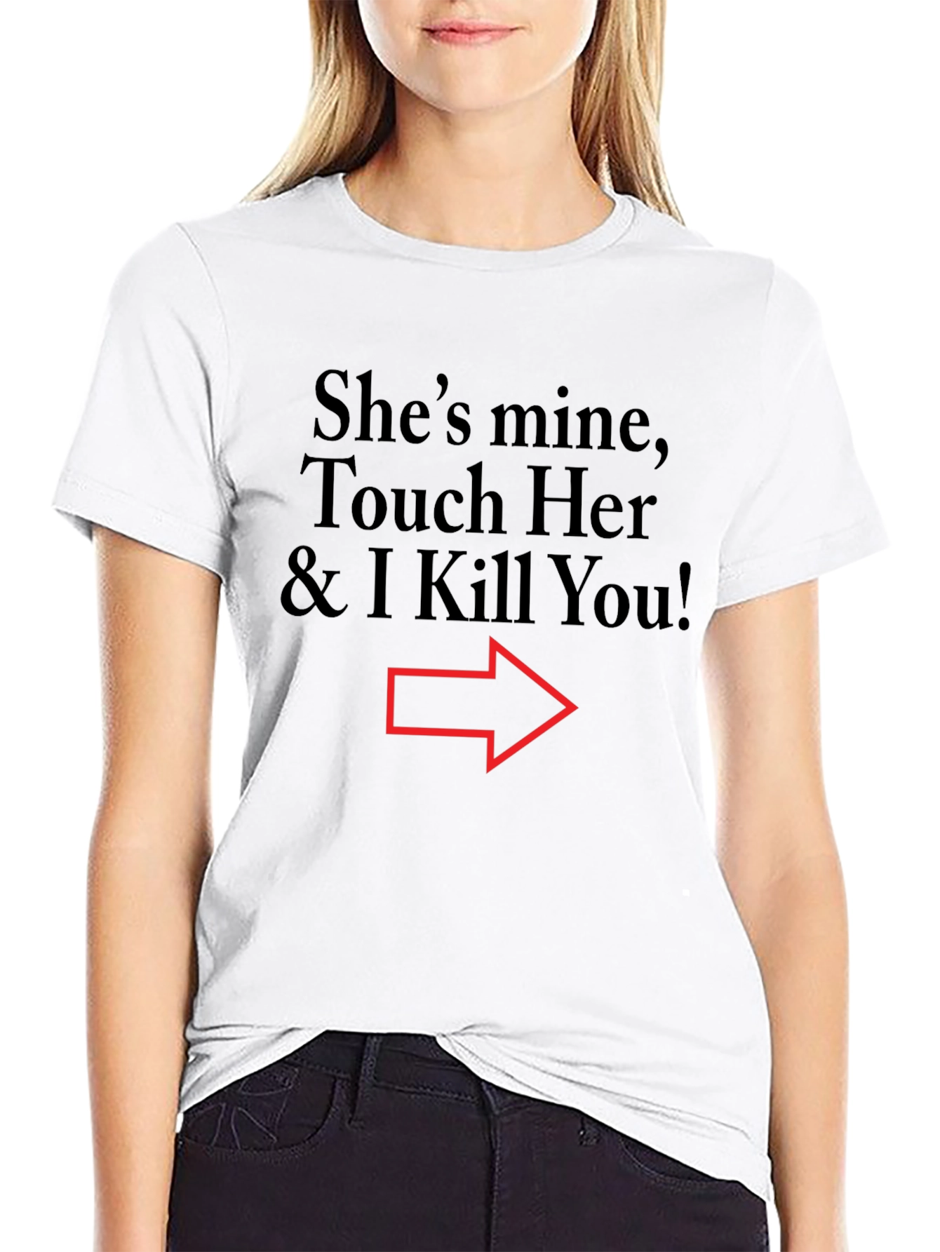 Humorous Shes Mine Graphic Tee