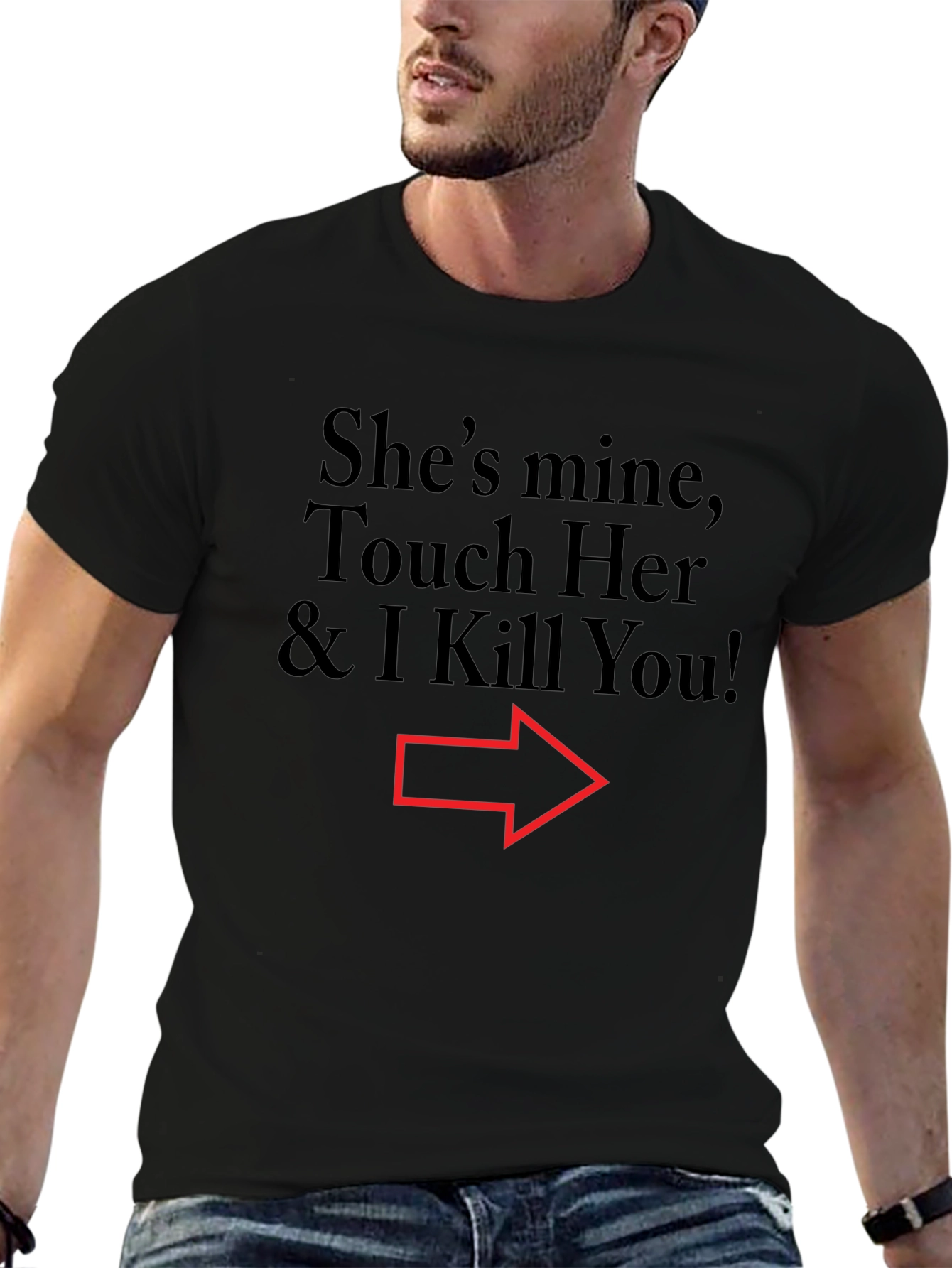 Humorous Shes Mine Graphic Tee