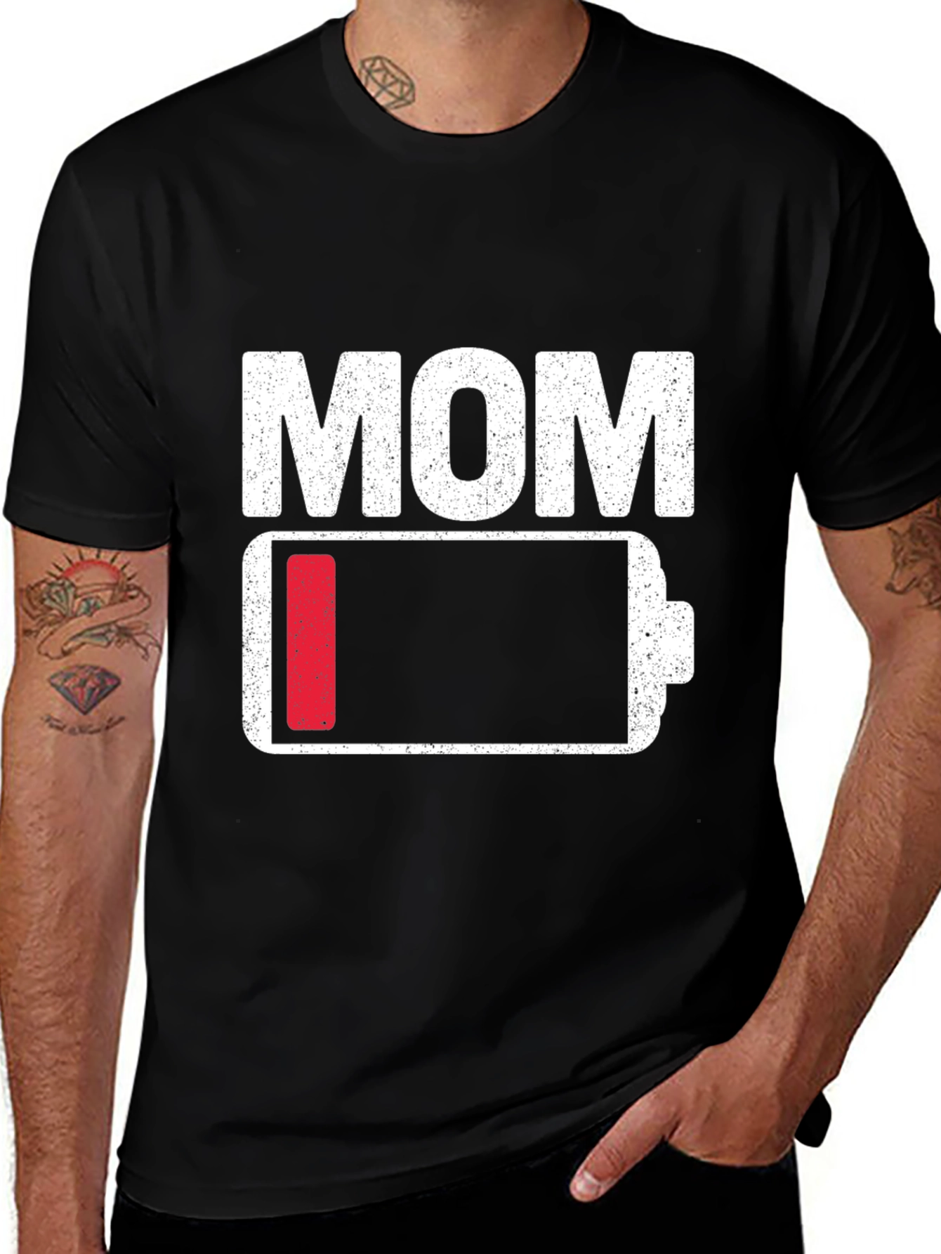 Mom Low Battery T-Shirt - Funny Mothers Day Gift