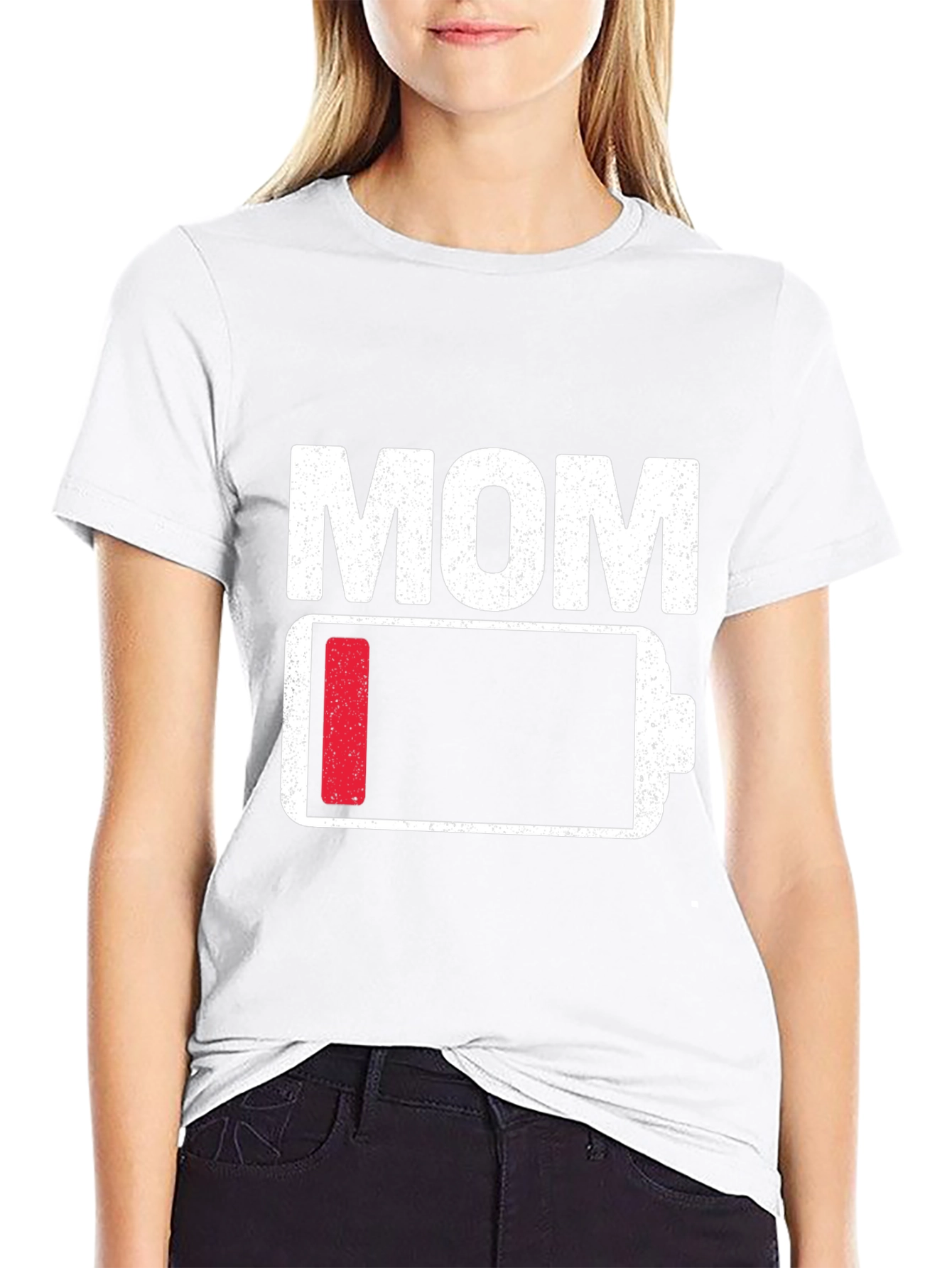 Mom Low Battery T-Shirt - Funny Mothers Day Gift