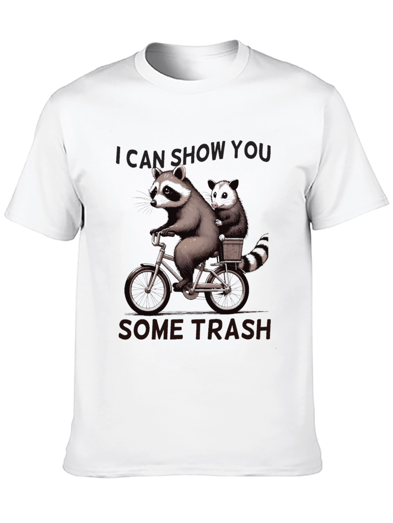 Raccoon Bike Ride Graphic T-Shirt