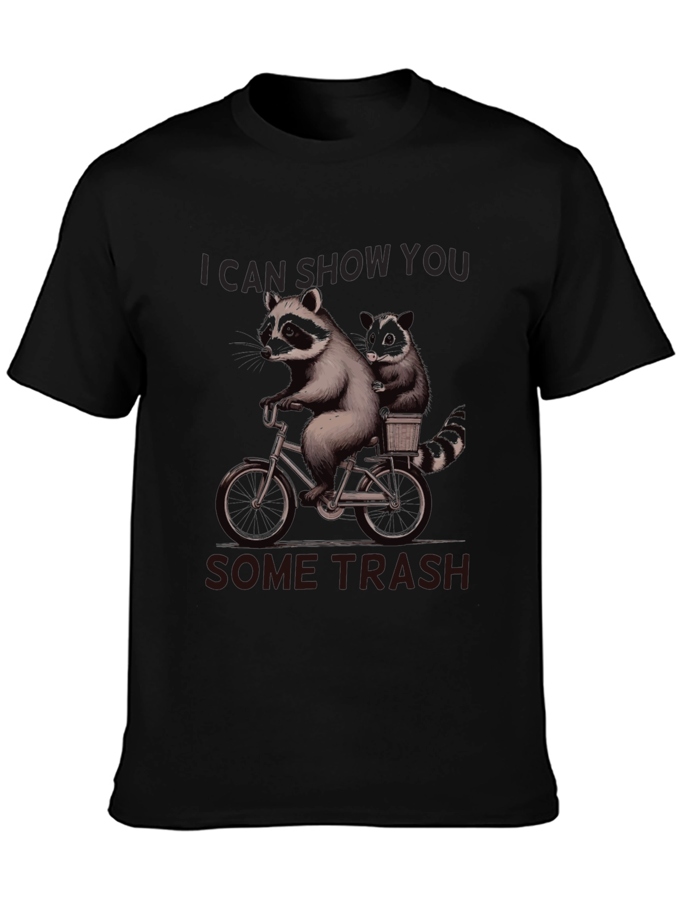Raccoon Bike Ride Graphic T-Shirt