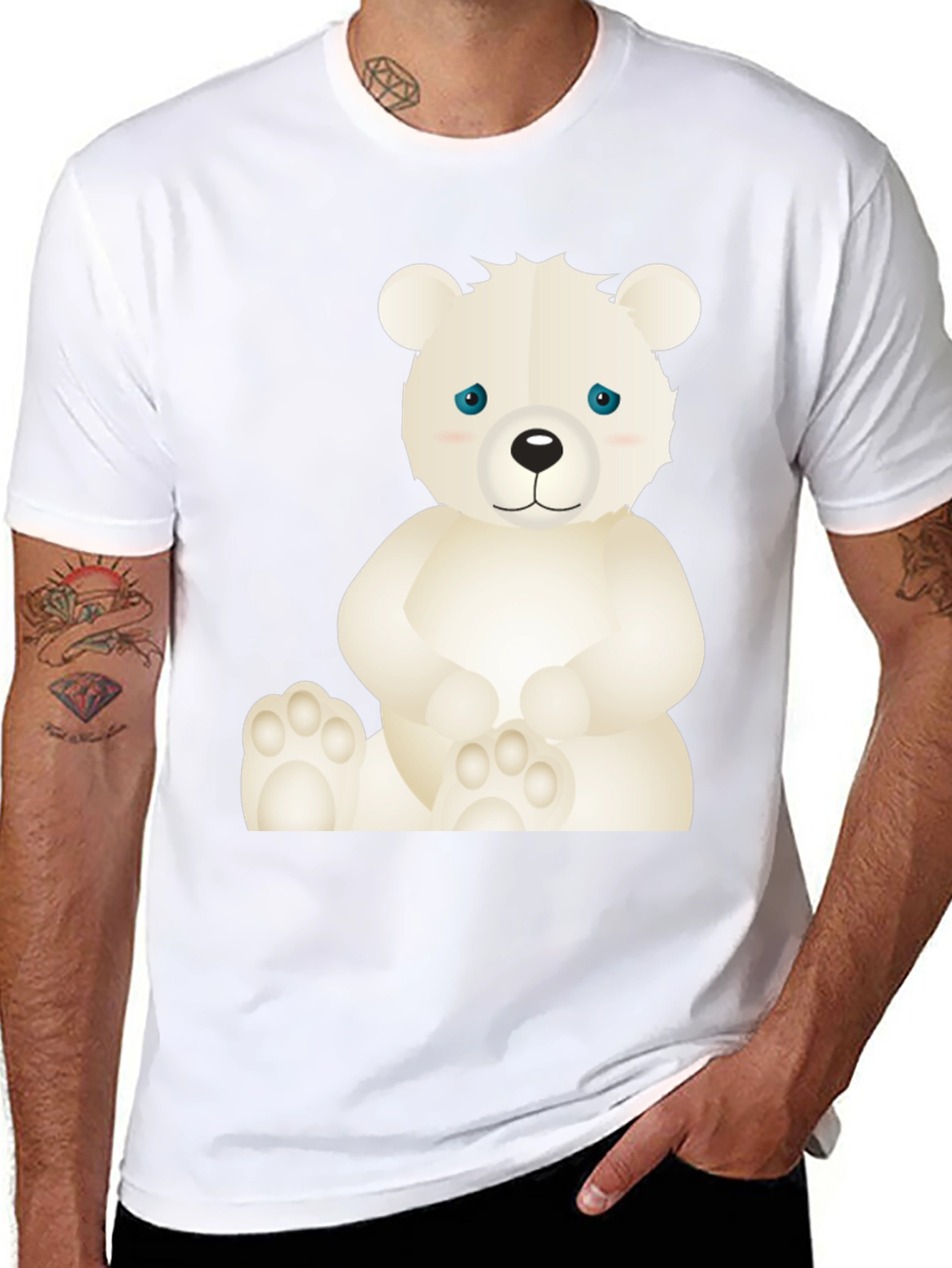 Cute Bear Graphic T-Shirt - Soft Cotton Blend