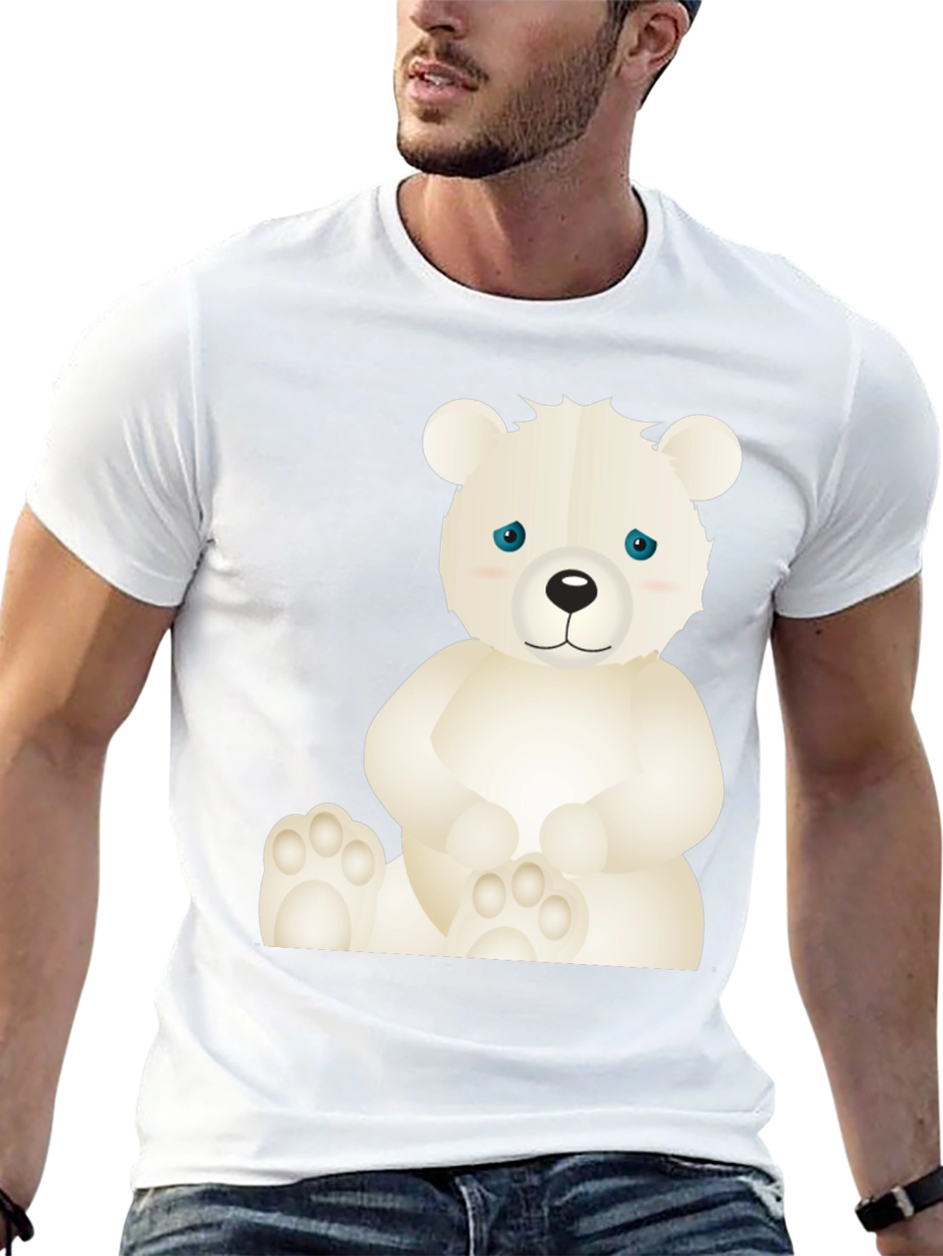 Cute Bear Graphic T-Shirt - Soft Cotton Blend