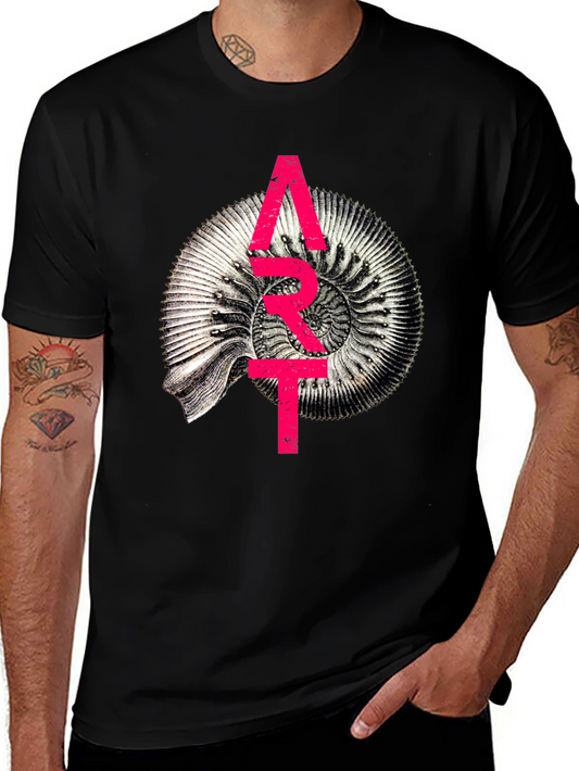 Abstract Fossil Graphic T-Shirt - Unique Design