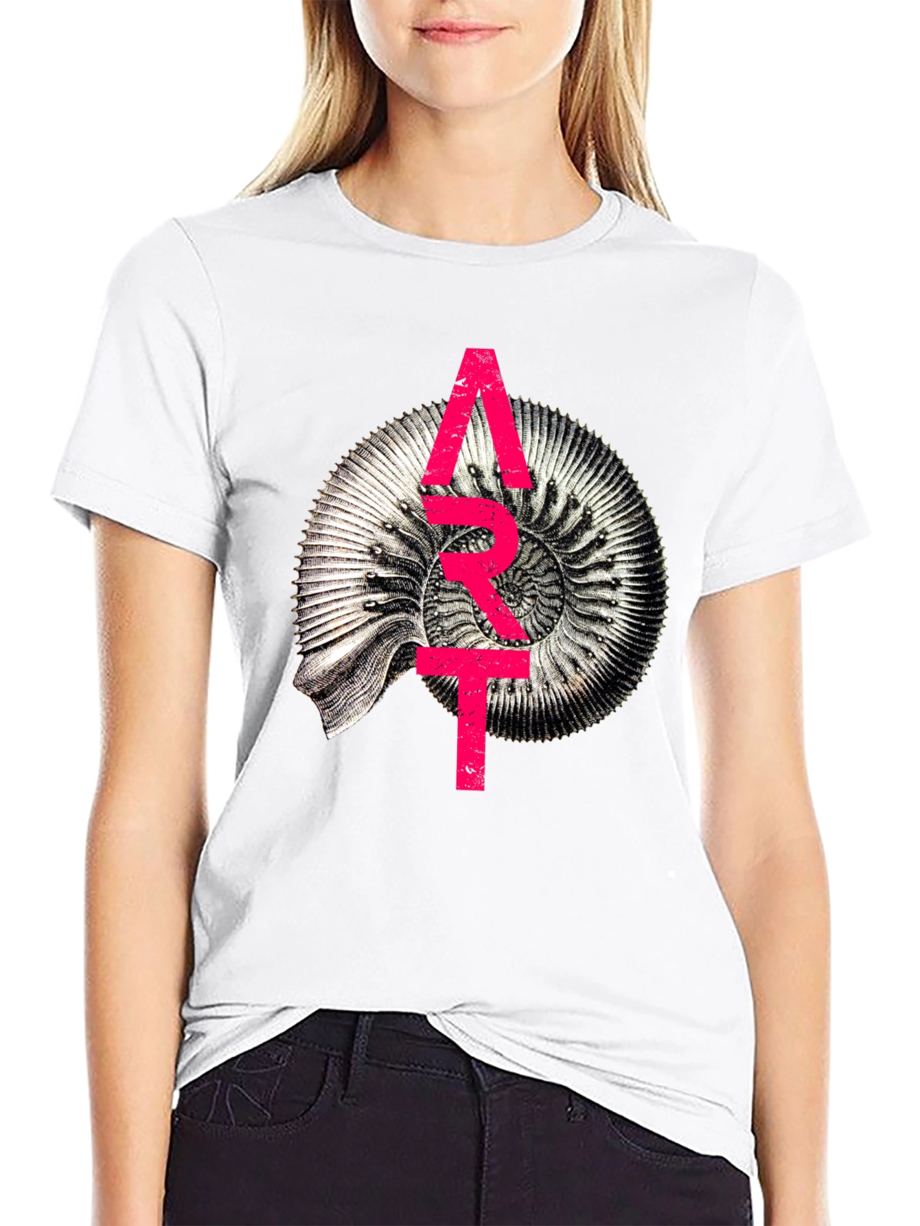 Abstract Fossil Graphic T-Shirt - Unique Design