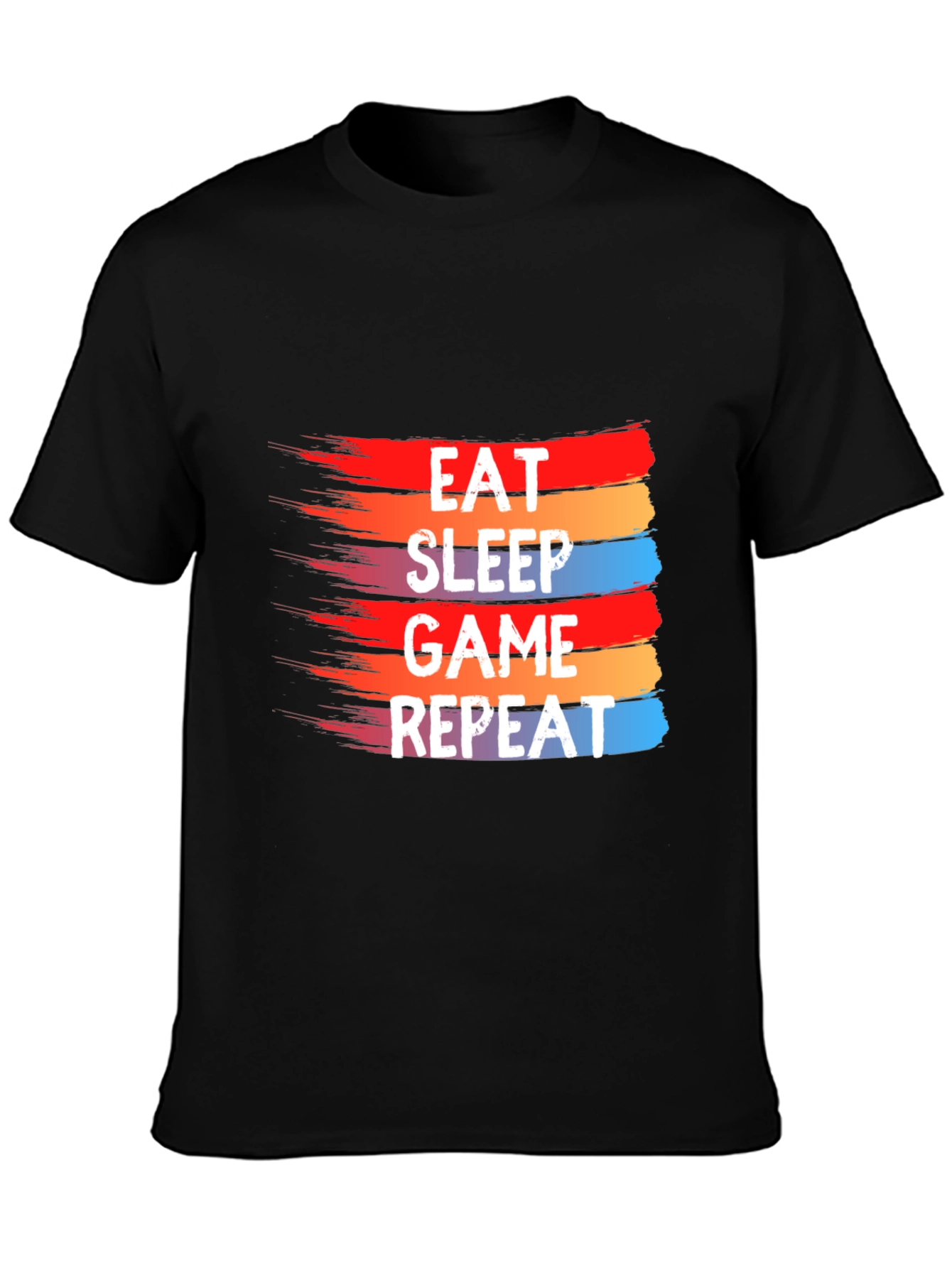 Eat Sleep Game Repeat Graphic Tee - Gamer T-Shirt