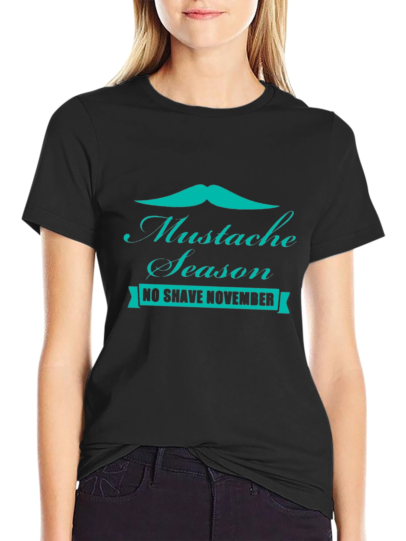 Mustache Season No Shave November Tee
