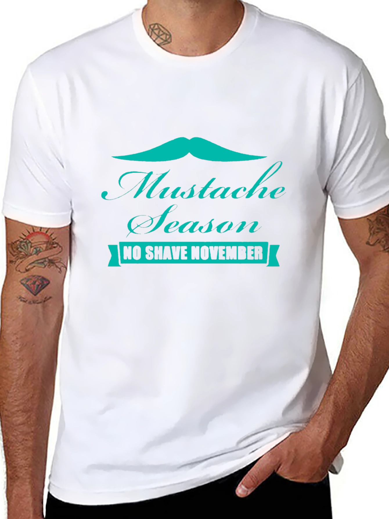 Mustache Season No Shave November Tee