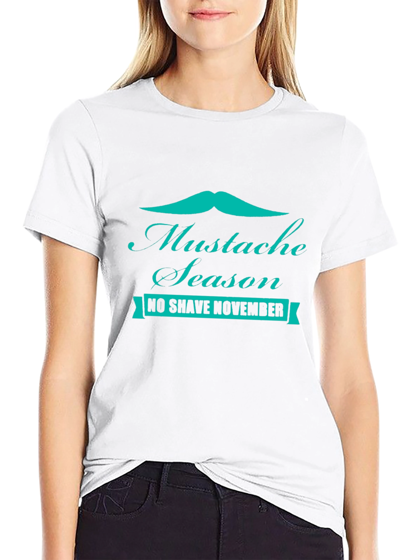 Mustache Season No Shave November Tee