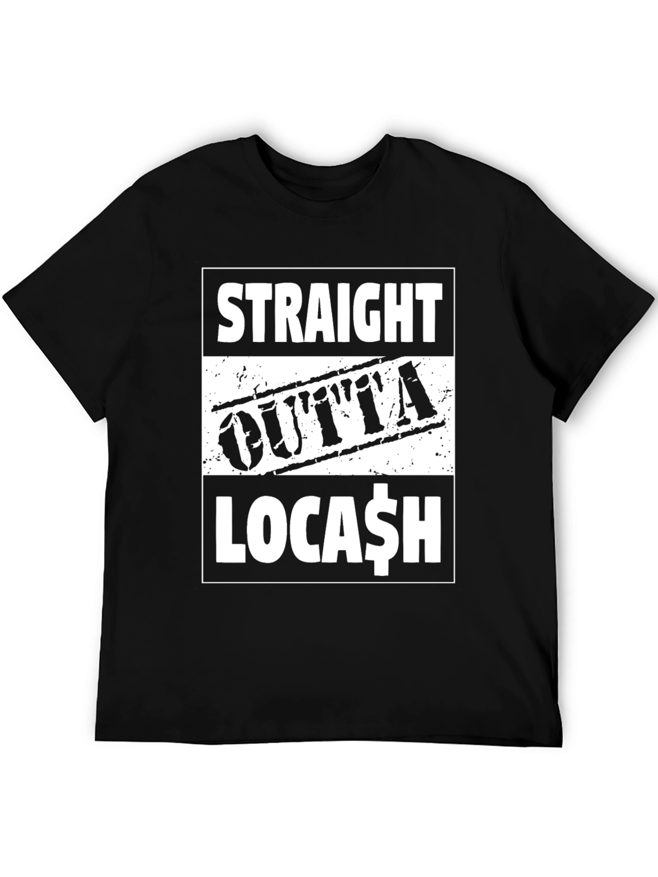 Straight Outta Locash Black Graphic Tee