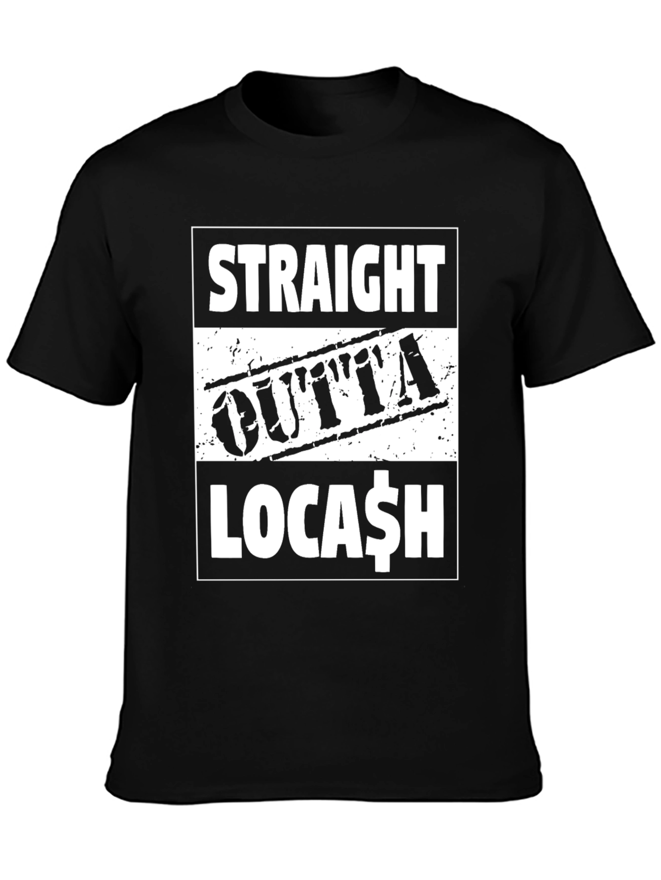 Straight Outta Locash Black Graphic Tee