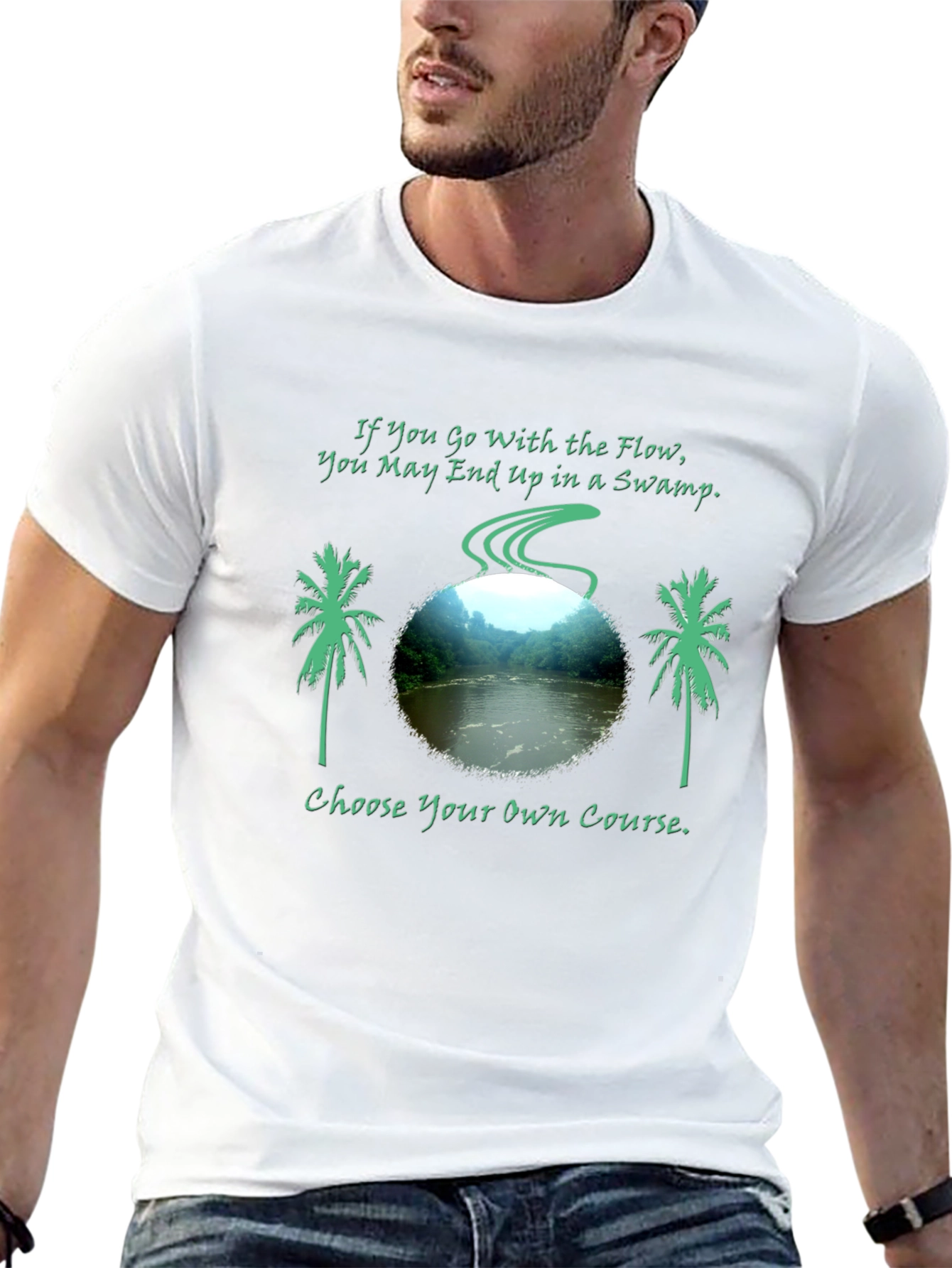 Swamp Flow Mens Graphic Tee - Choose Your Course
