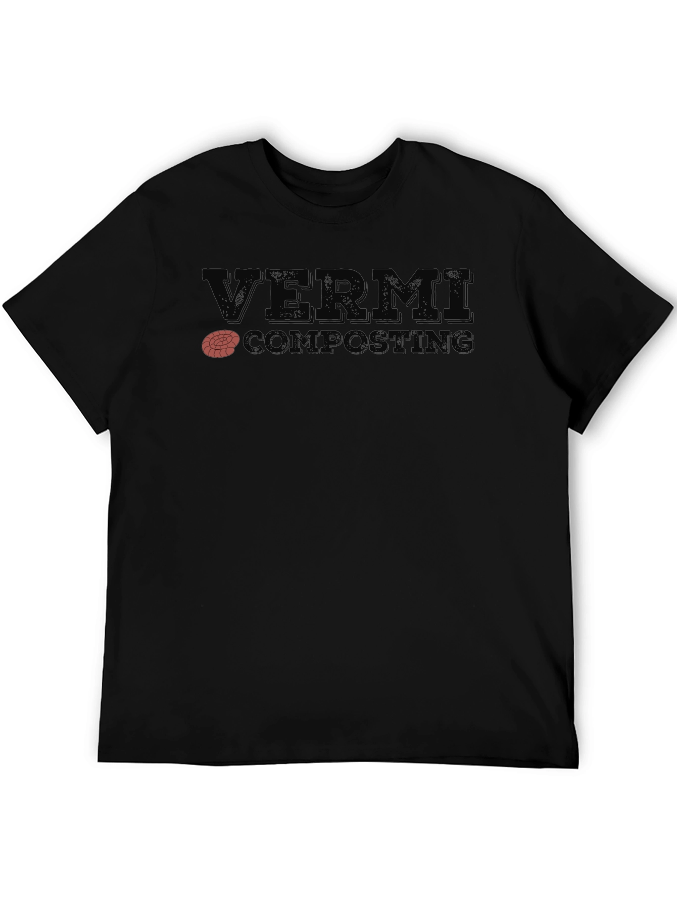 Vermicomposting Graphic T-Shirt - Black