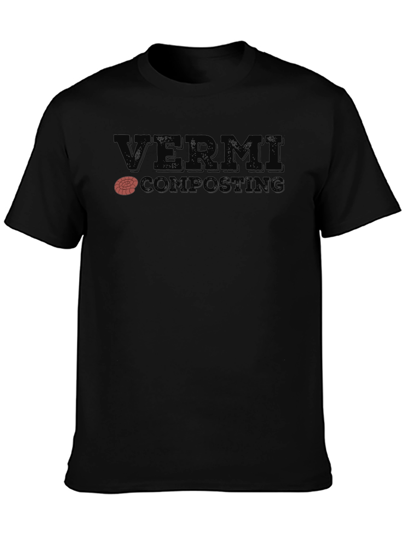 Vermicomposting Graphic T-Shirt - Black