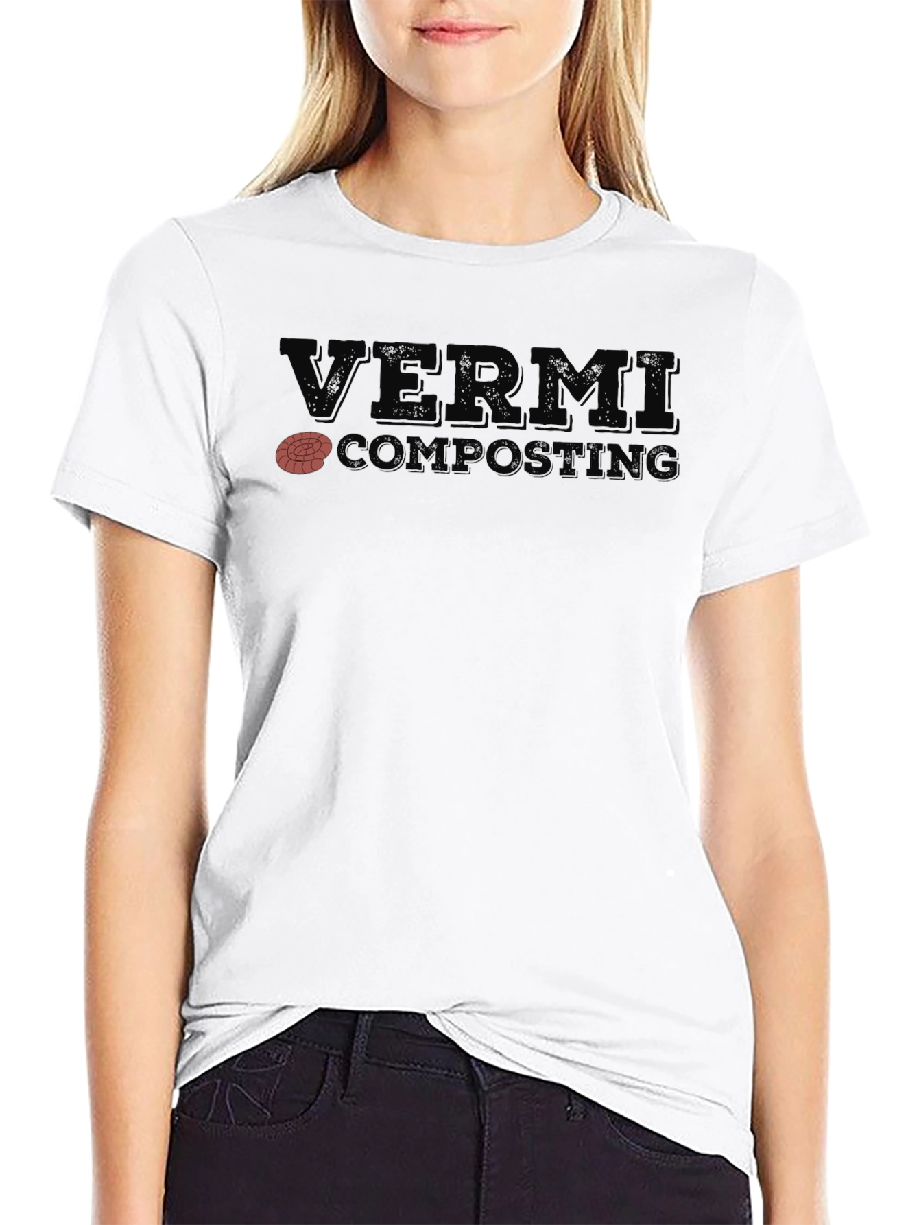 Vermicomposting Graphic T-Shirt - Black