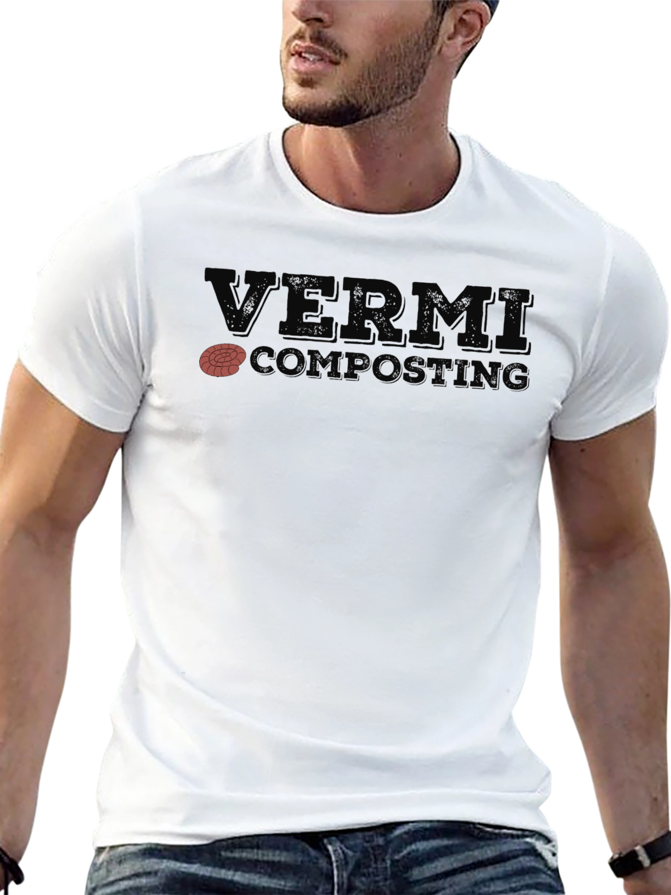 Vermicomposting Graphic T-Shirt - Black