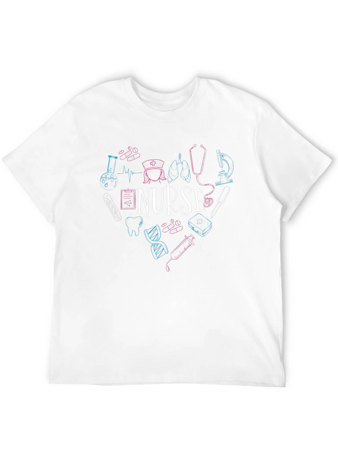 Nurse Heartbeat Graphic T-Shirt - Medical Profession Tee