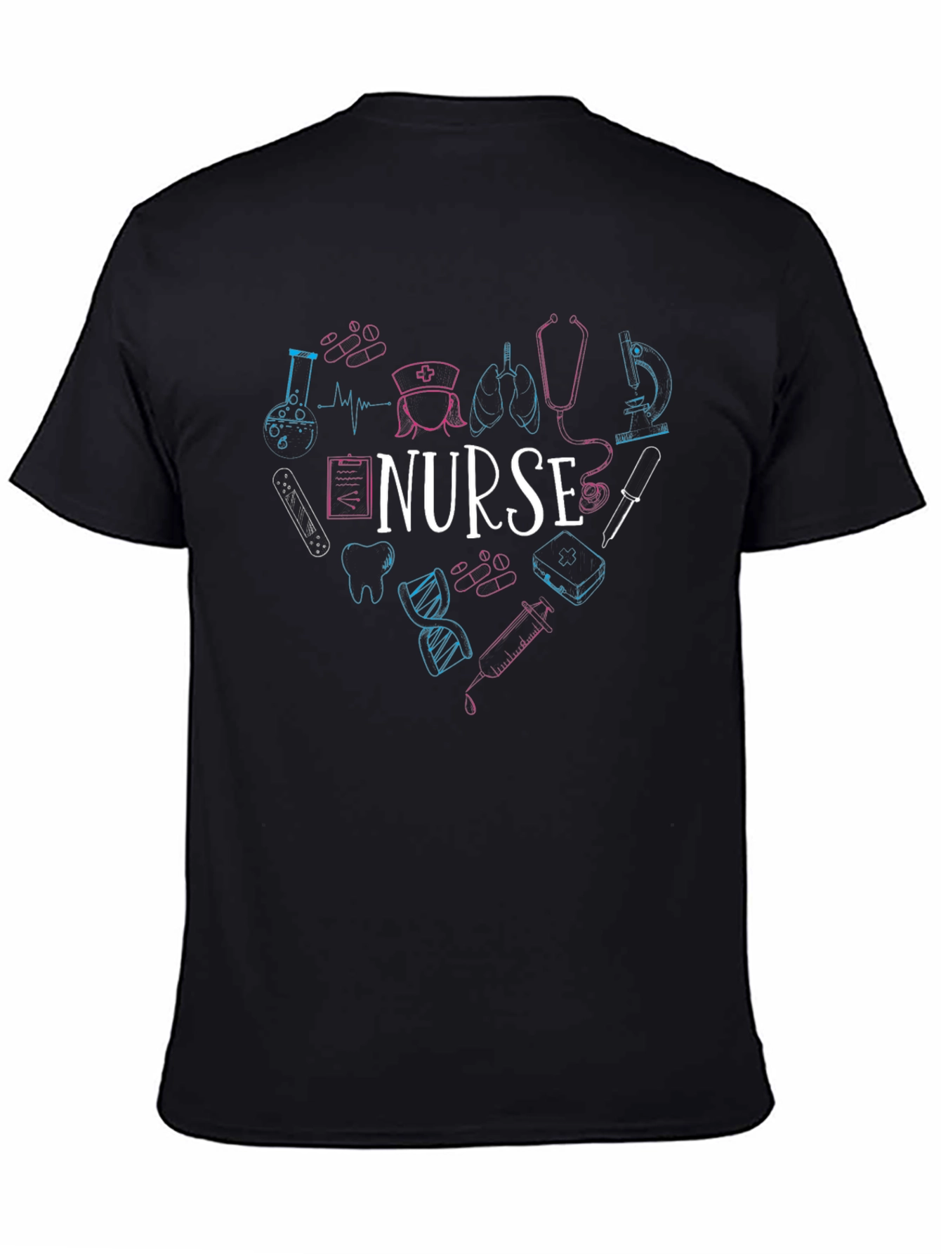 Nurse Heartbeat Graphic T-Shirt - Medical Profession Tee