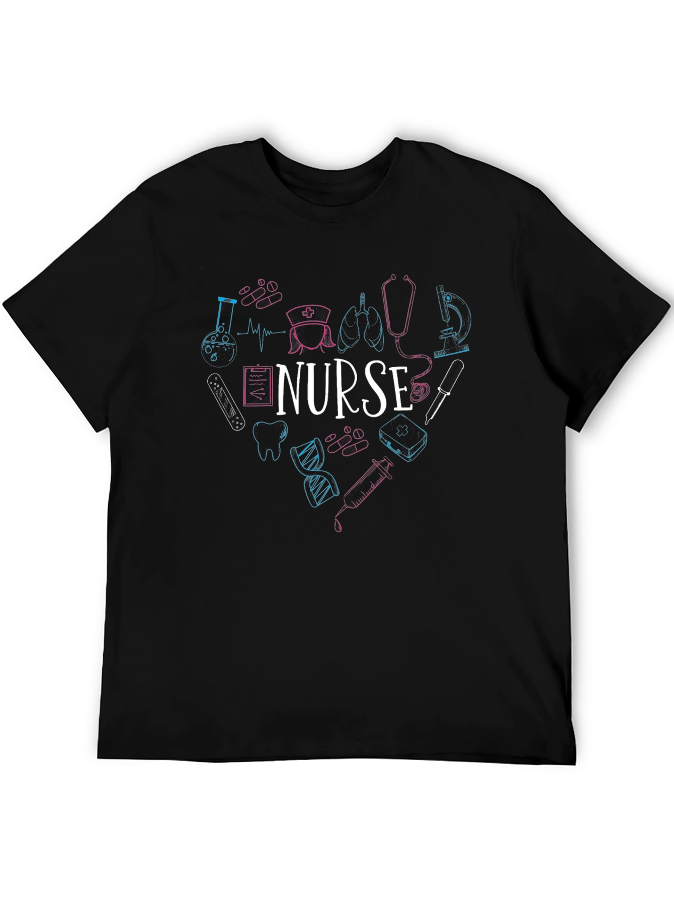 Nurse Heartbeat Graphic T-Shirt - Medical Profession Tee