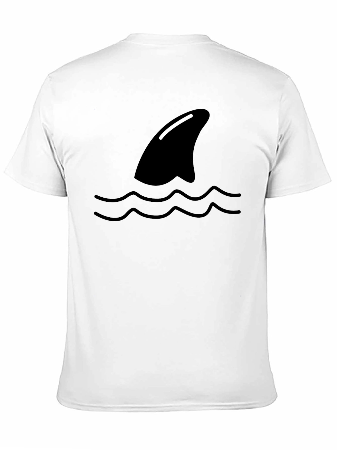 Shark Fin Wave Black Graphic Tee