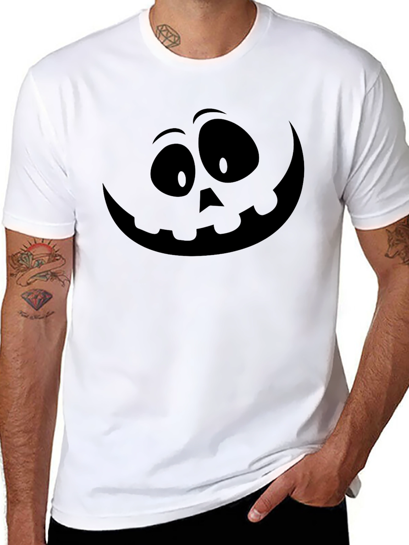 Spooky Smile Black Graphic T-Shirt