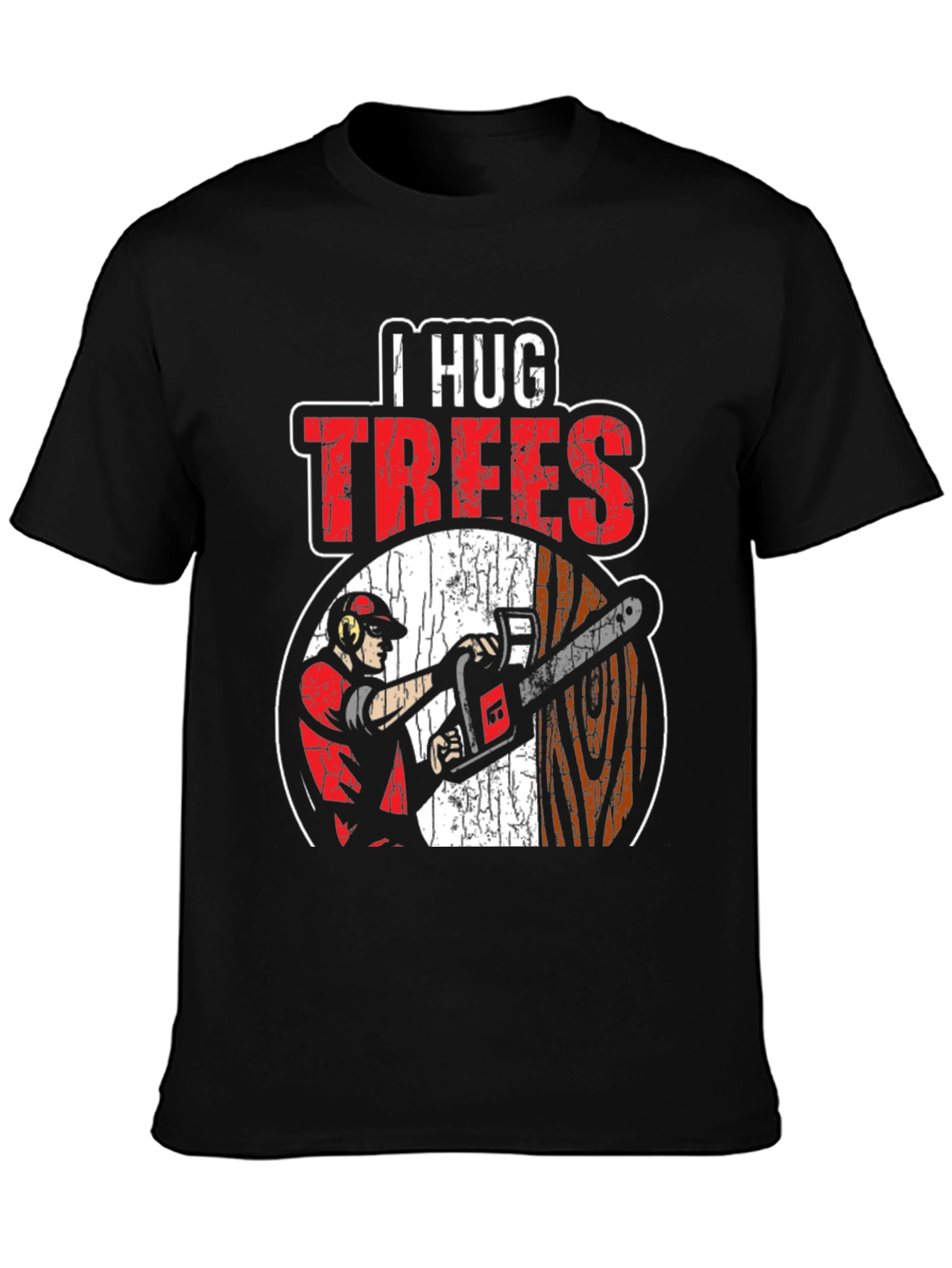 I Hug Trees Graphic T-Shirt - Arborist Lumberjack
